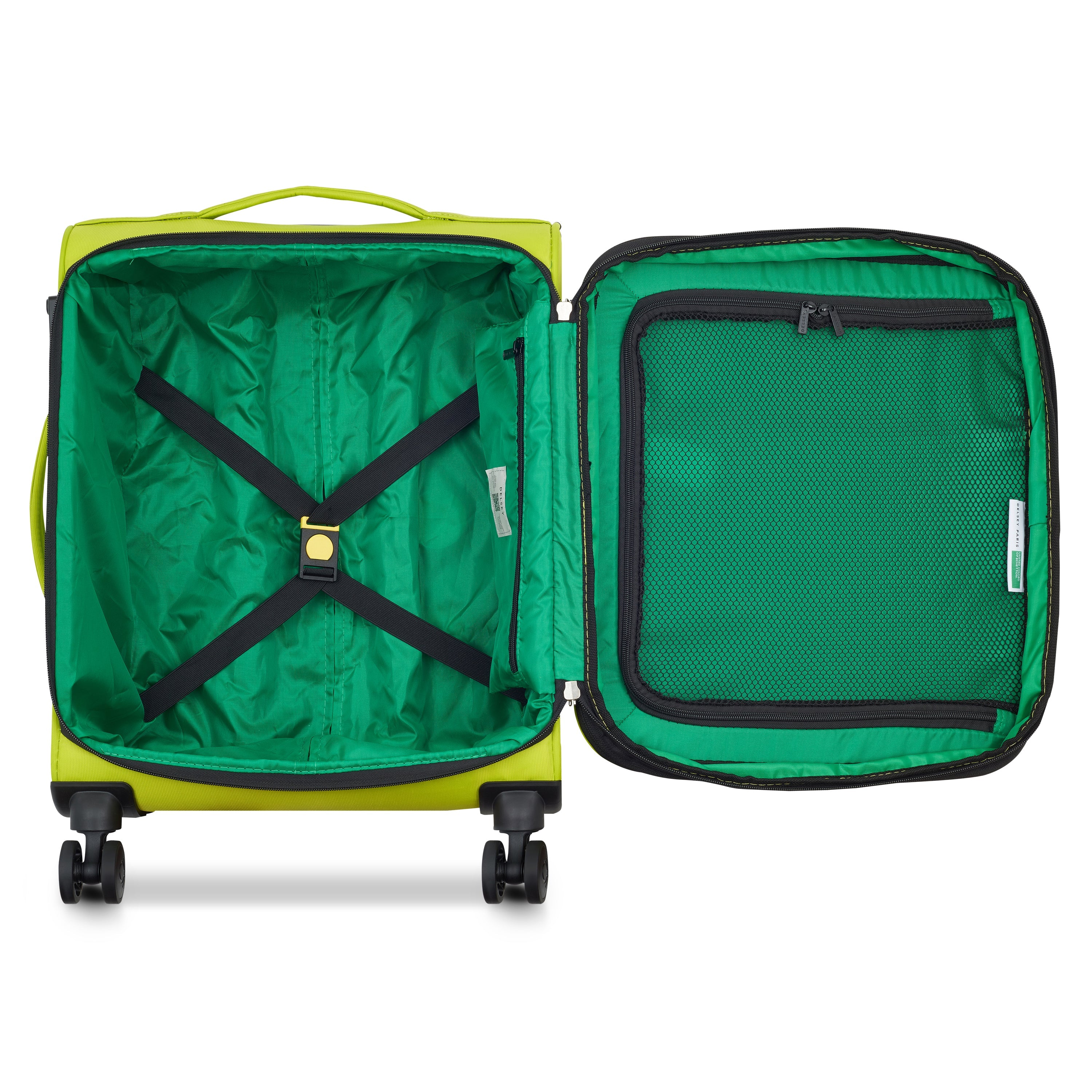 COLOR BLOCK| Valise Cabine Slim Extensible 55 CM CITRON VERT