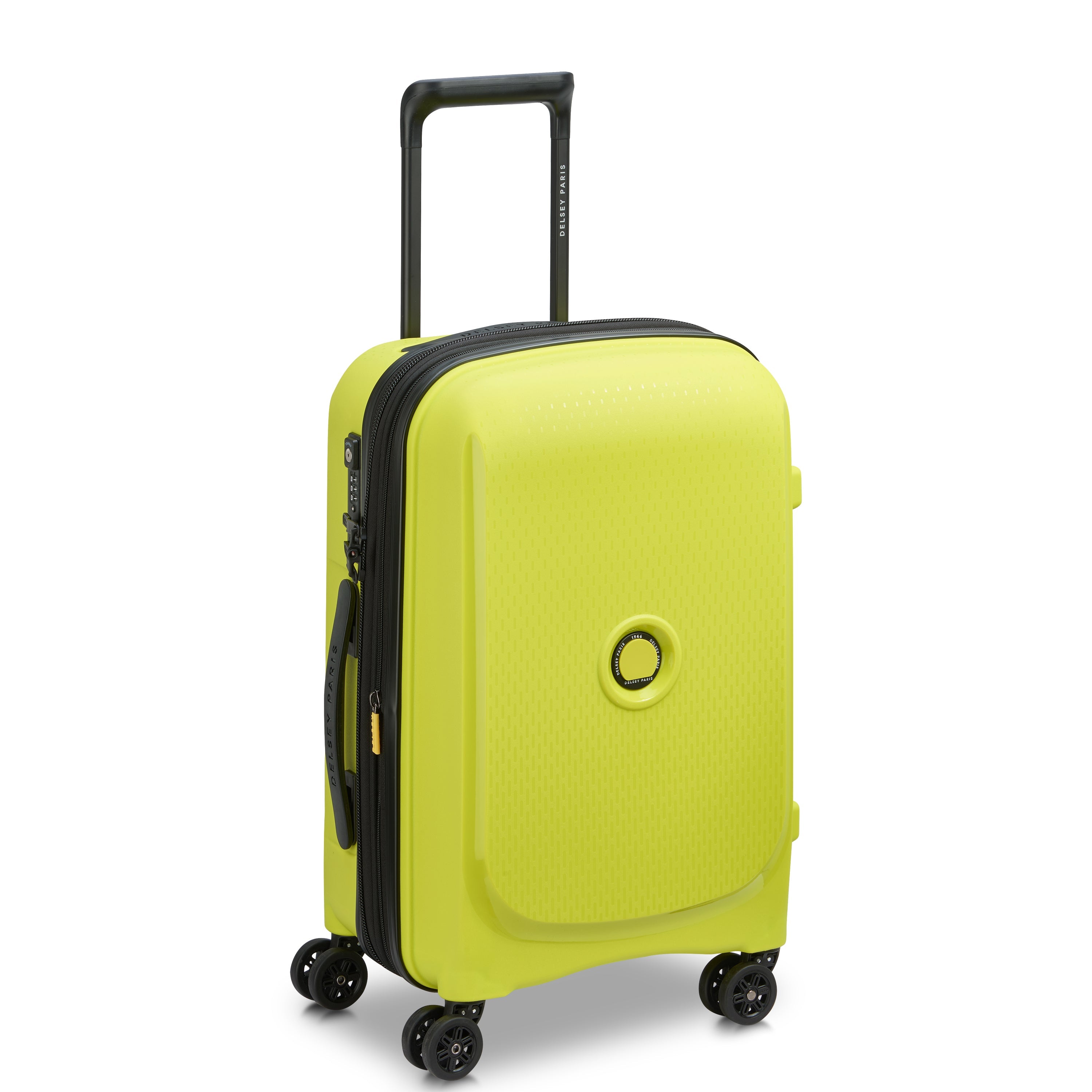 BELMONT PLUS| Koffer Handbagage Uitbreidbaar 55 CM GROEN CHARTREUSE