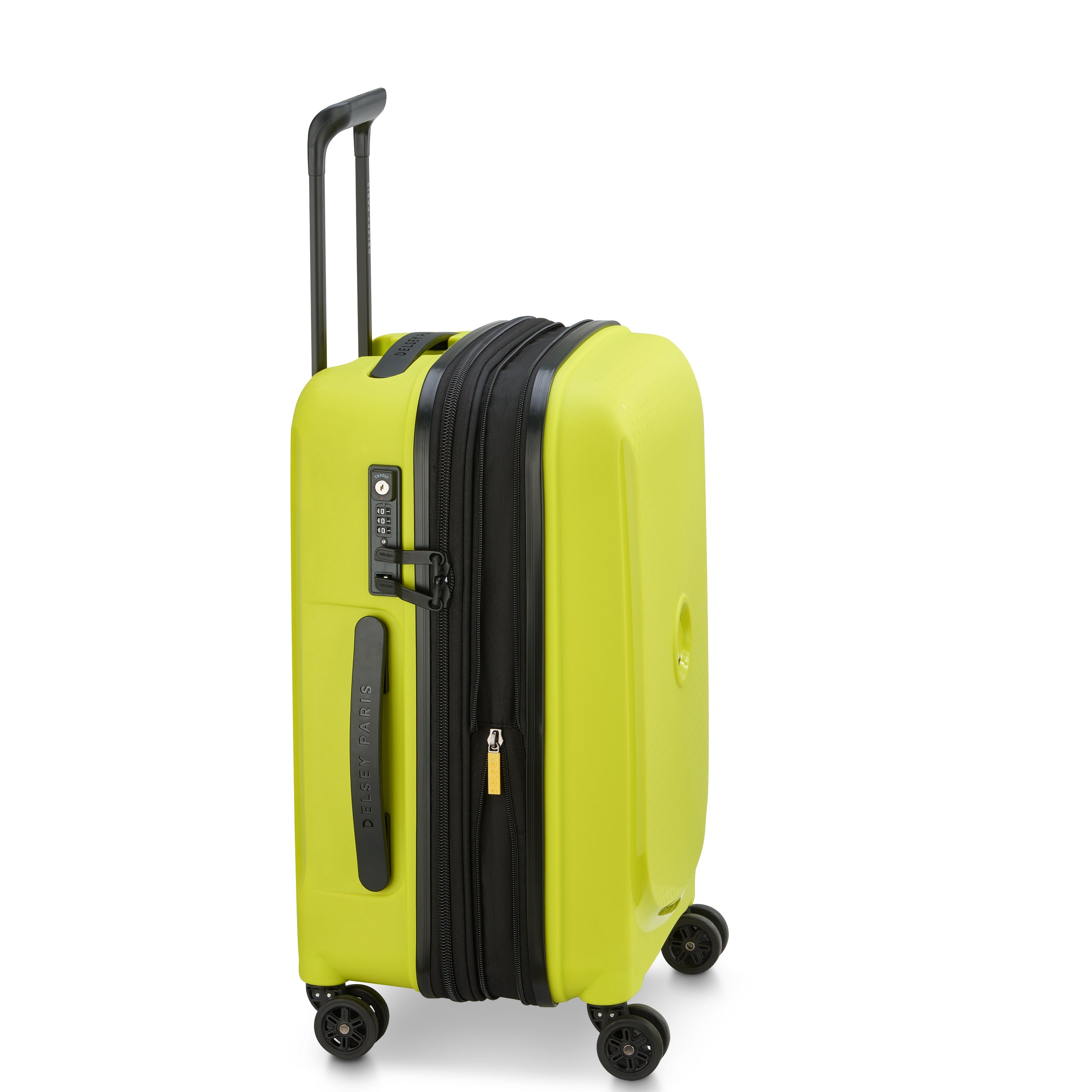 BELMONT PLUS| Koffer Handbagage Uitbreidbaar 55 CM GROEN CHARTREUSE