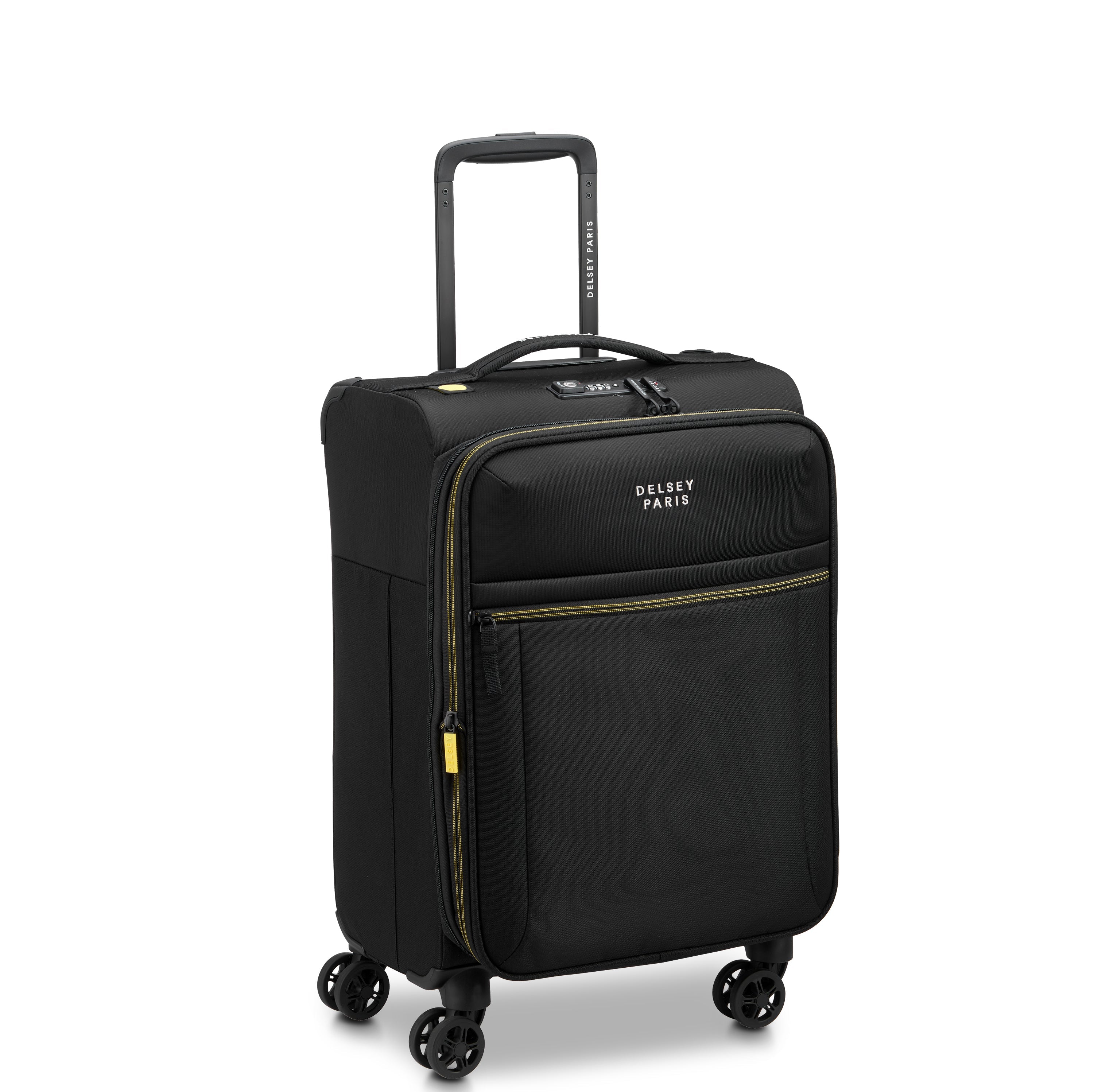 BROCHANT 3| Valise Cabine Extensible 55 CM NOIR PROFOND