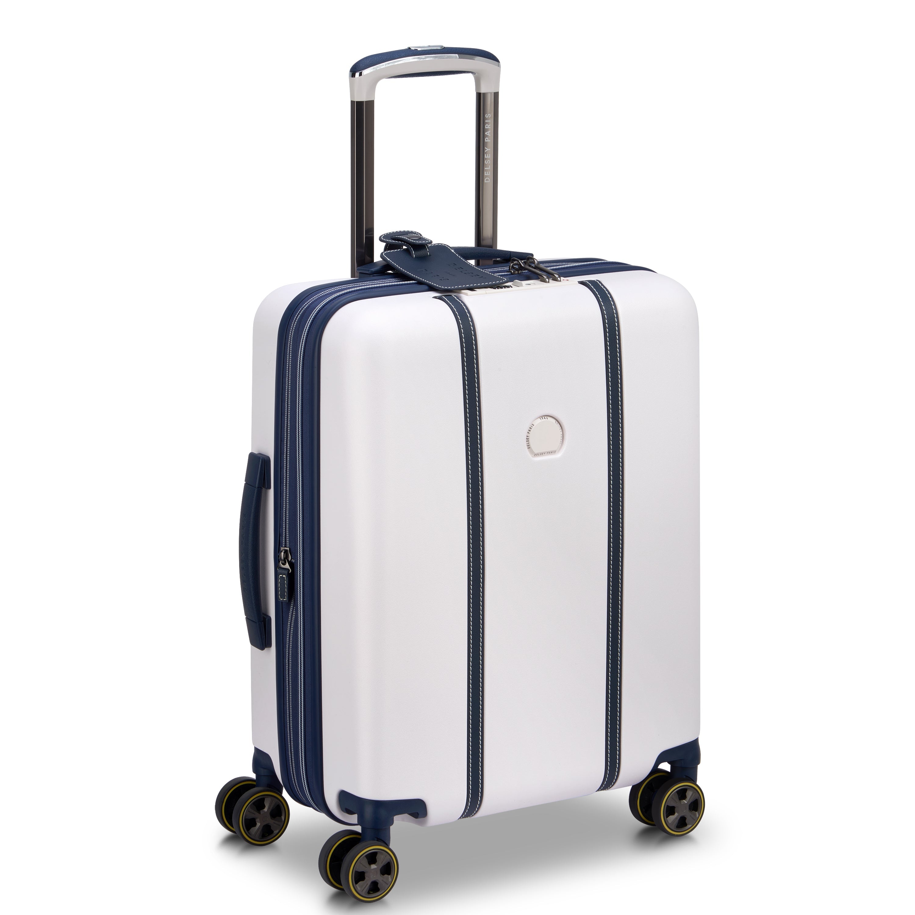 CADENCE| Suitcase Cabin slim Expandable 54.5 CM IVORY/NAVY