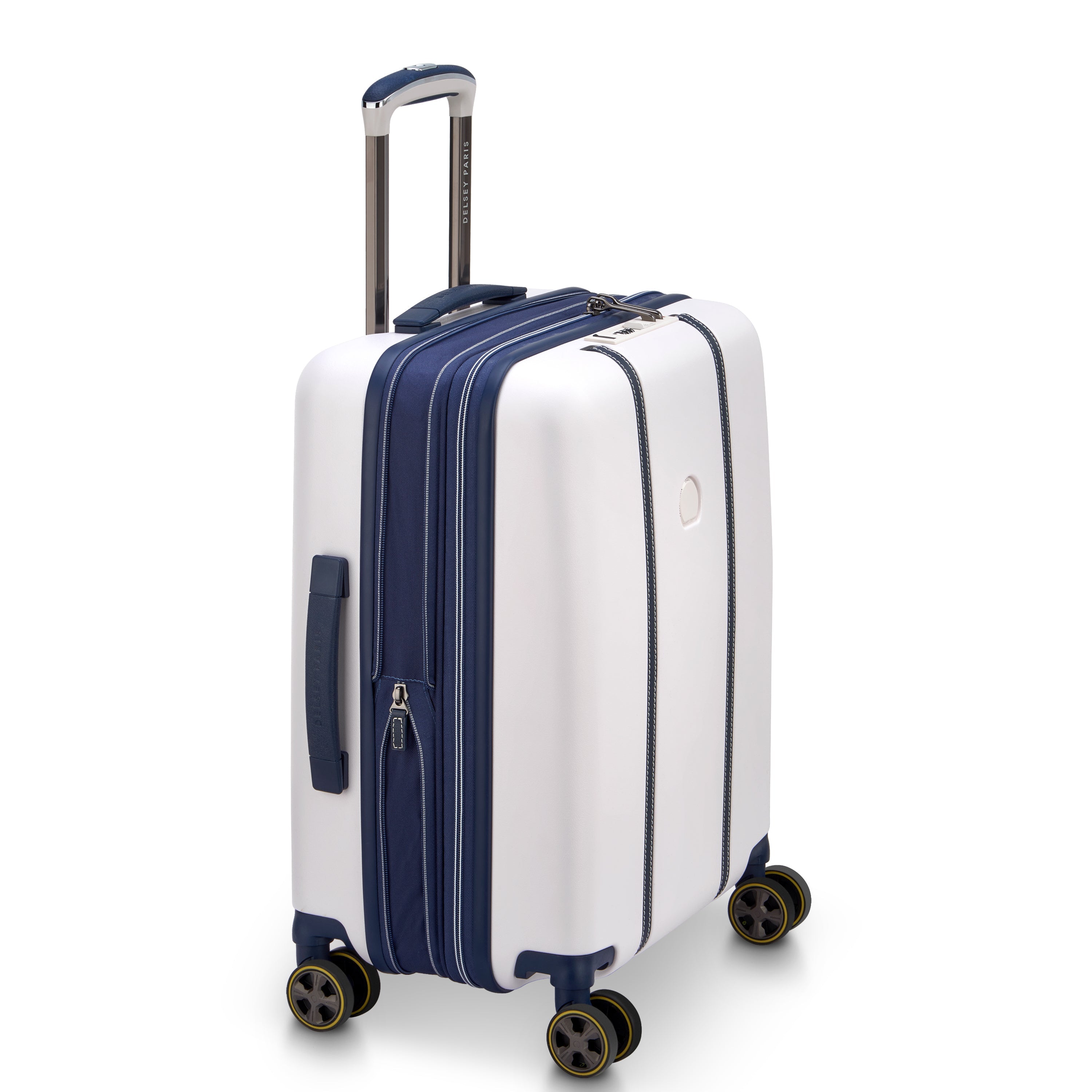 CADENCE| Suitcase Cabin slim Expandable 54.5 CM IVORY/NAVY