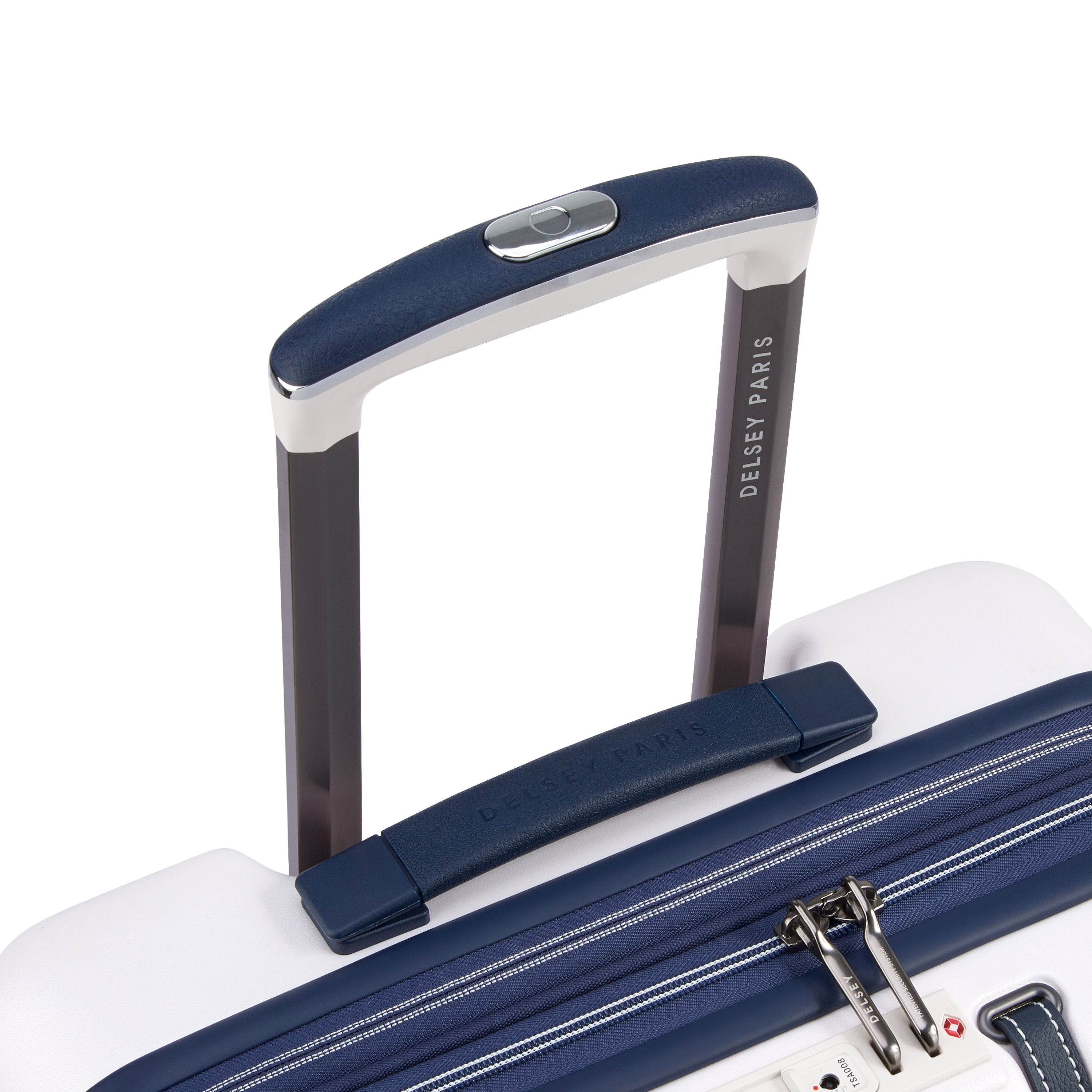 CADENCE| Suitcase Cabin slim Expandable 54.5 CM IVORY/NAVY
