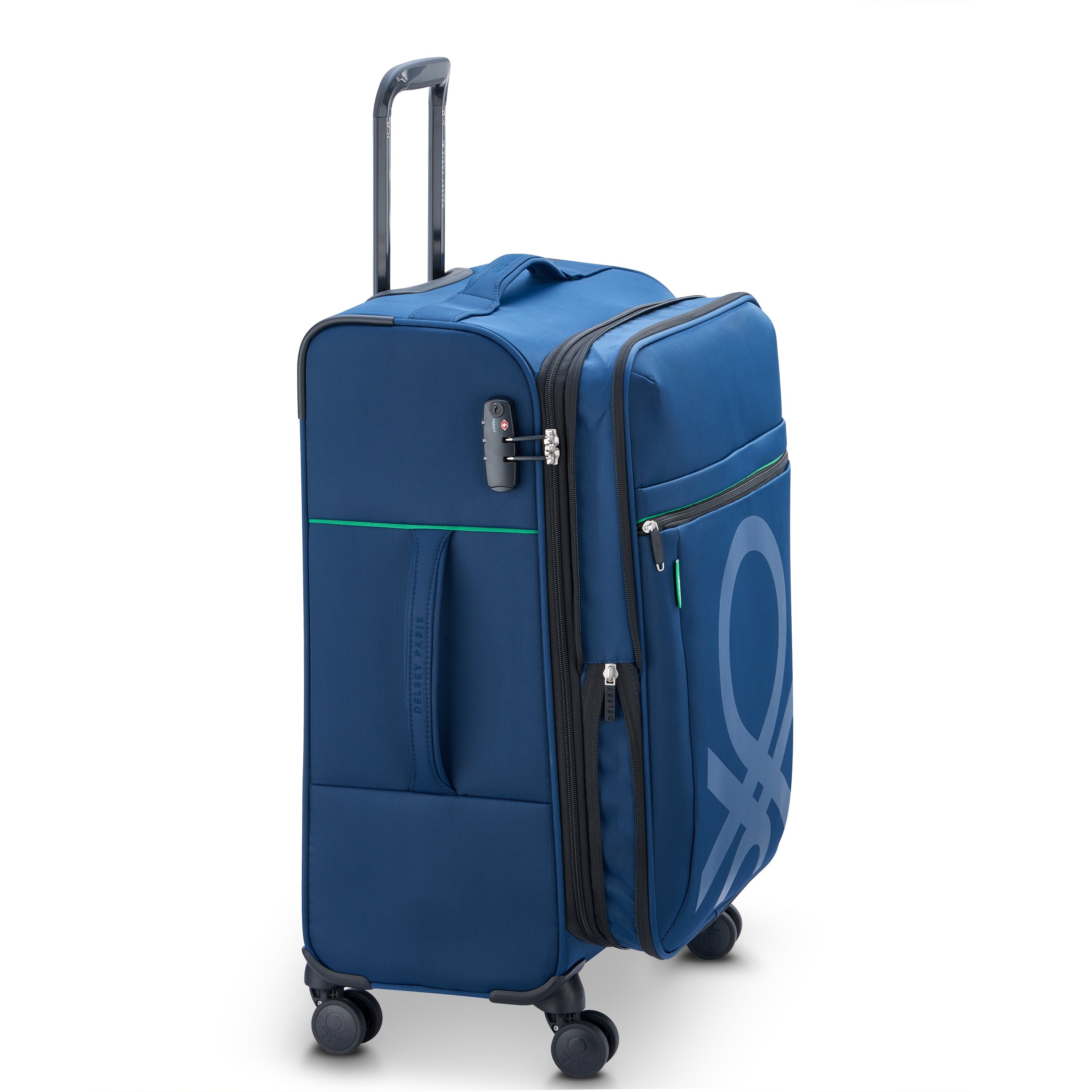 COLOR BLOCK| Valise Soute Extensible 66.5 CM BLEU MARINE