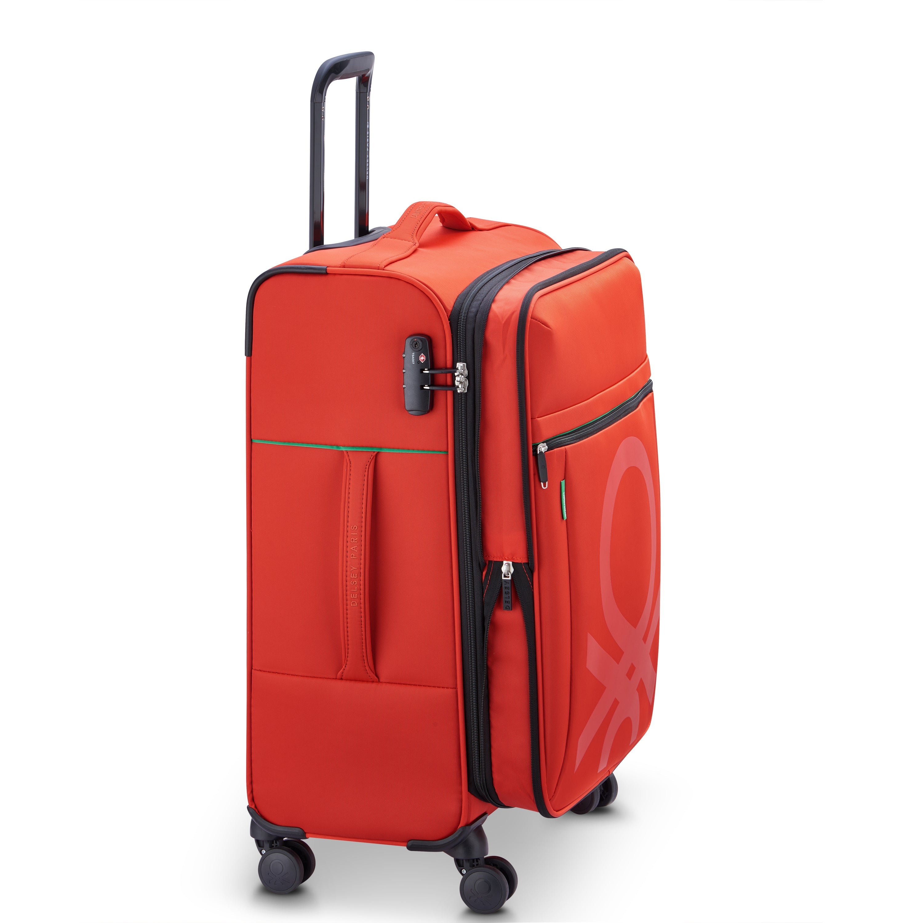 COLOR BLOCK| Valise Soute Extensible 66.5 CM ROUGE