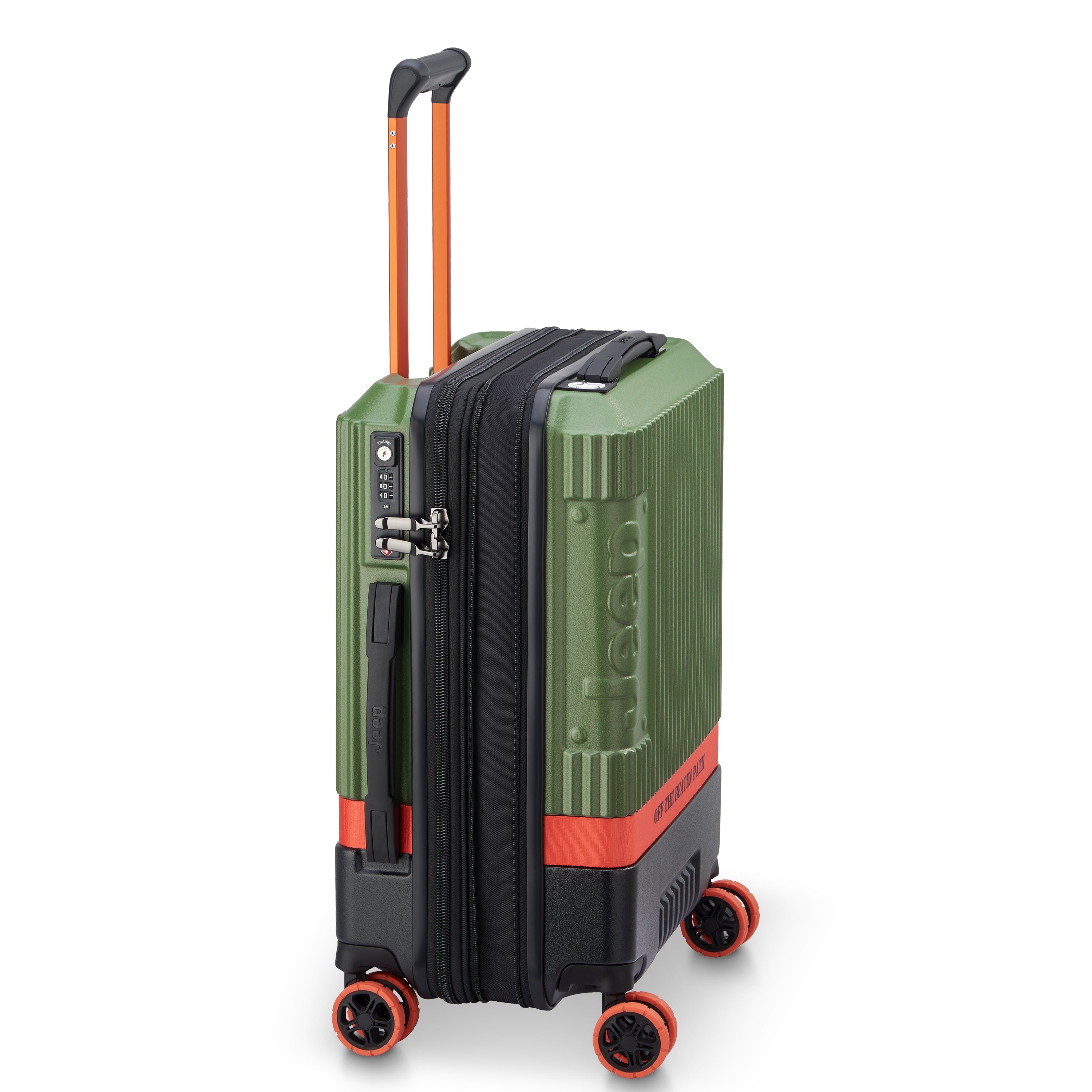 JH001A| Koffer Cabine slim Uitbreidbaar 55 CM GROEN