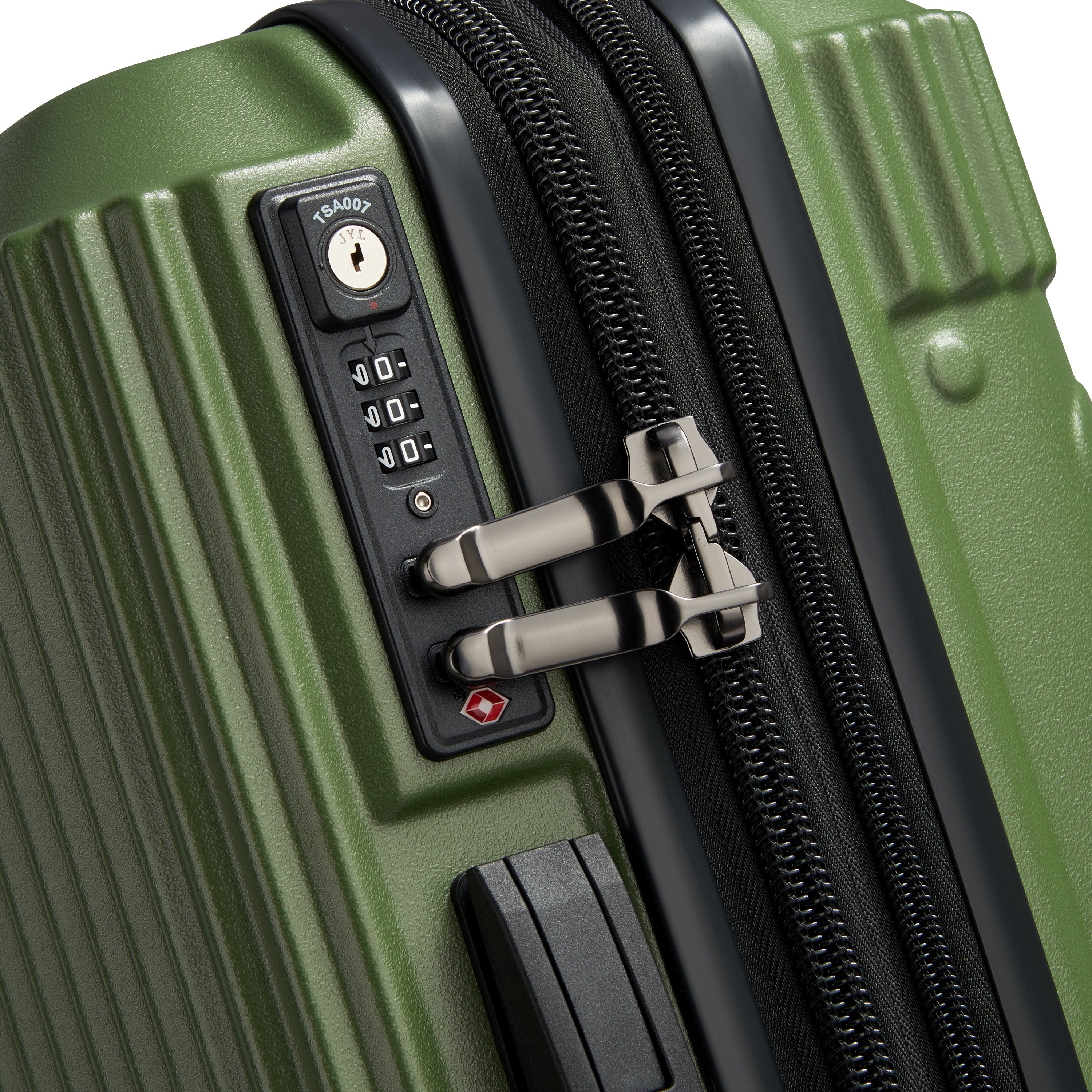 JH001A| Koffer Cabine slim Uitbreidbaar 55 CM GROEN