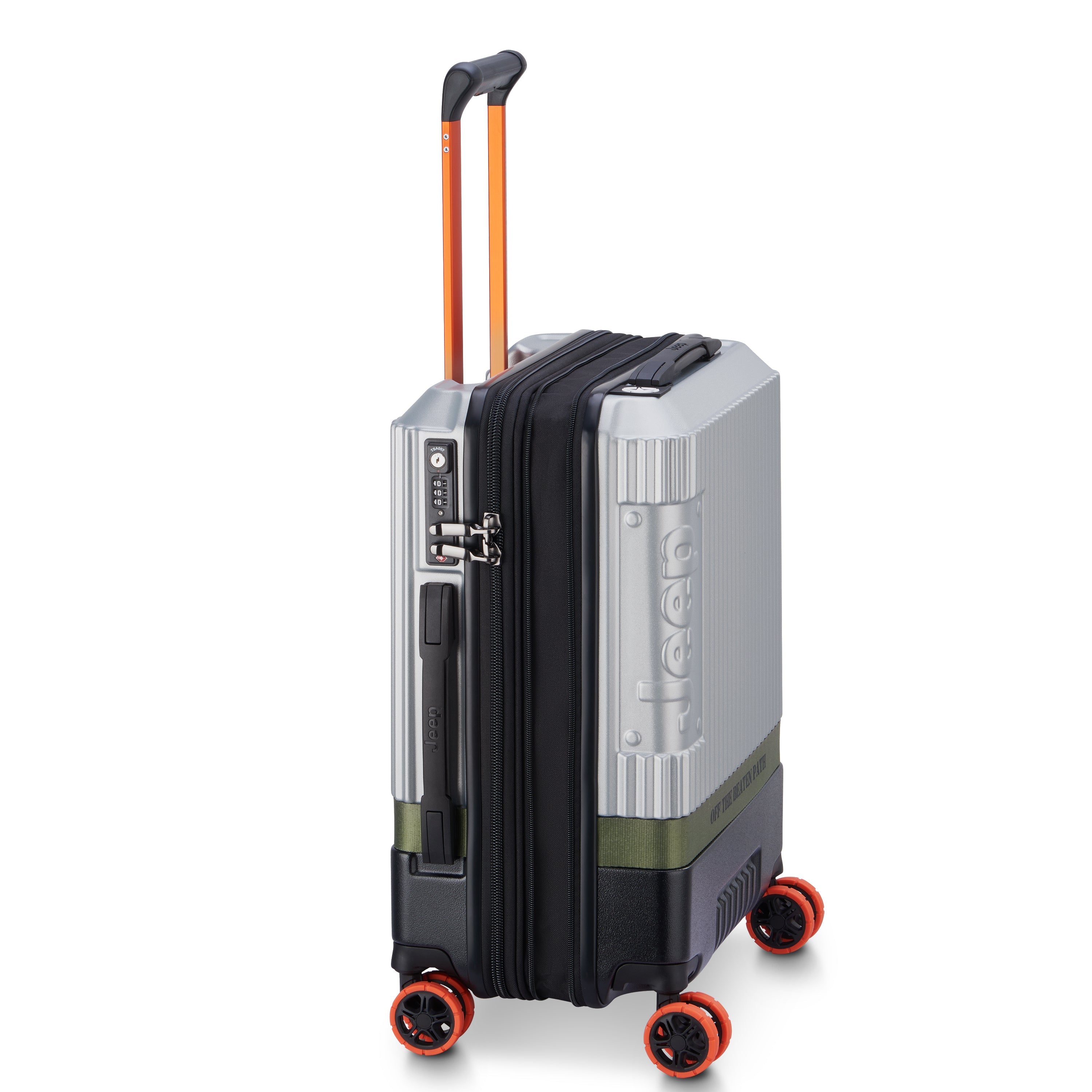 JH001A| Valise Cabine Slim Extensible 55 CM ARGENT