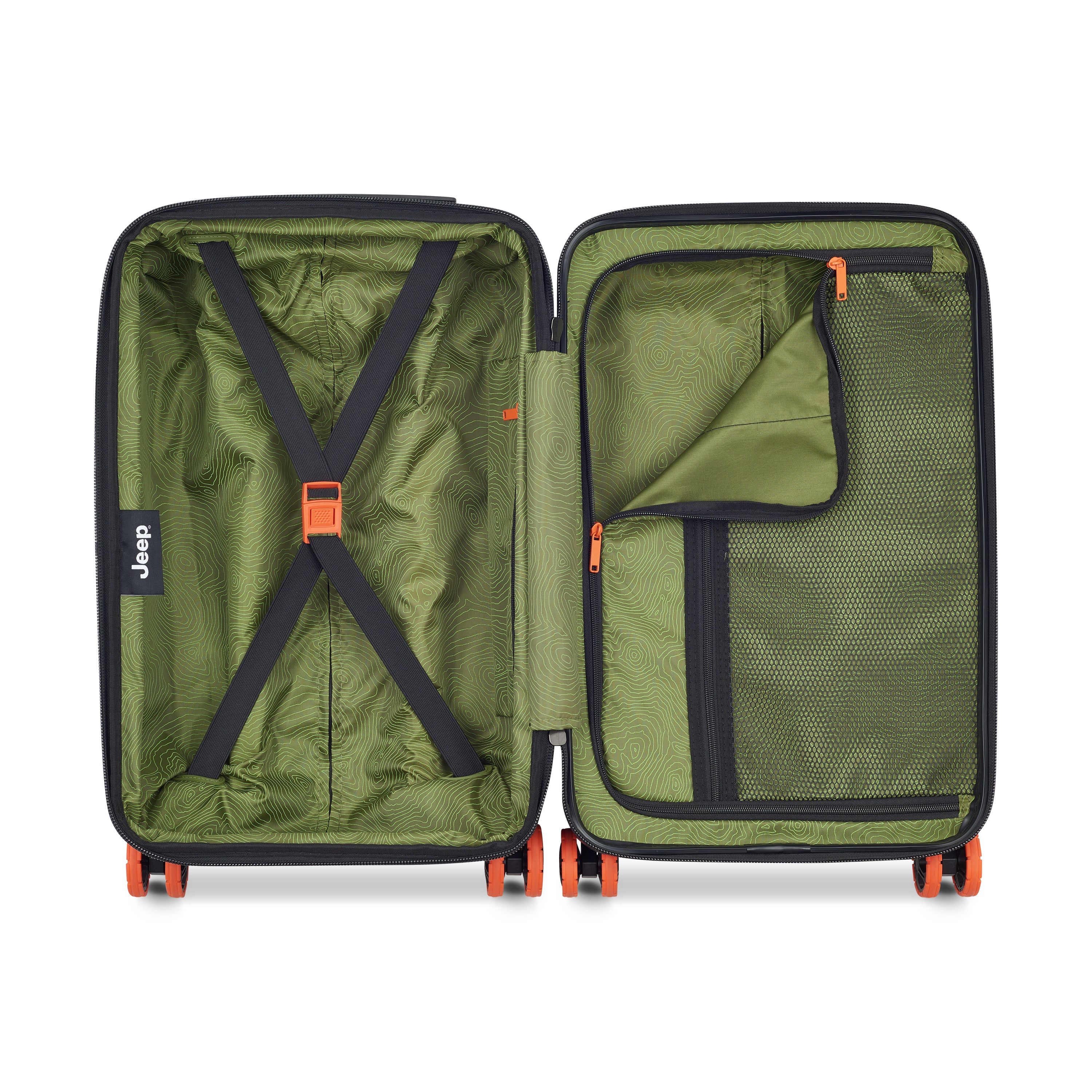 JH002B| Koffer Kabine Erweiterbar 55 CM ELM GREEN