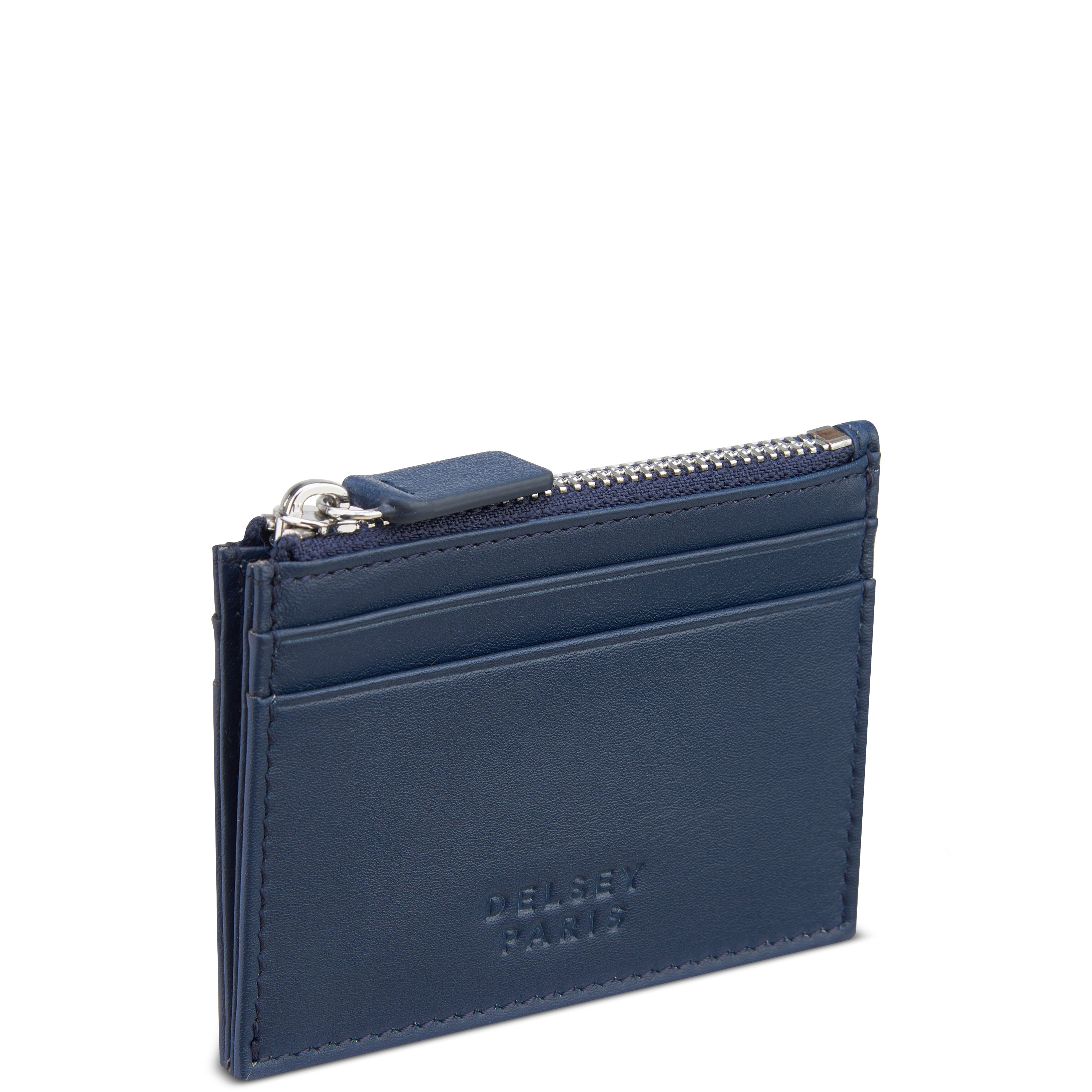 LE CUIR LISSE| Porte-Cartes BLEU MARINE