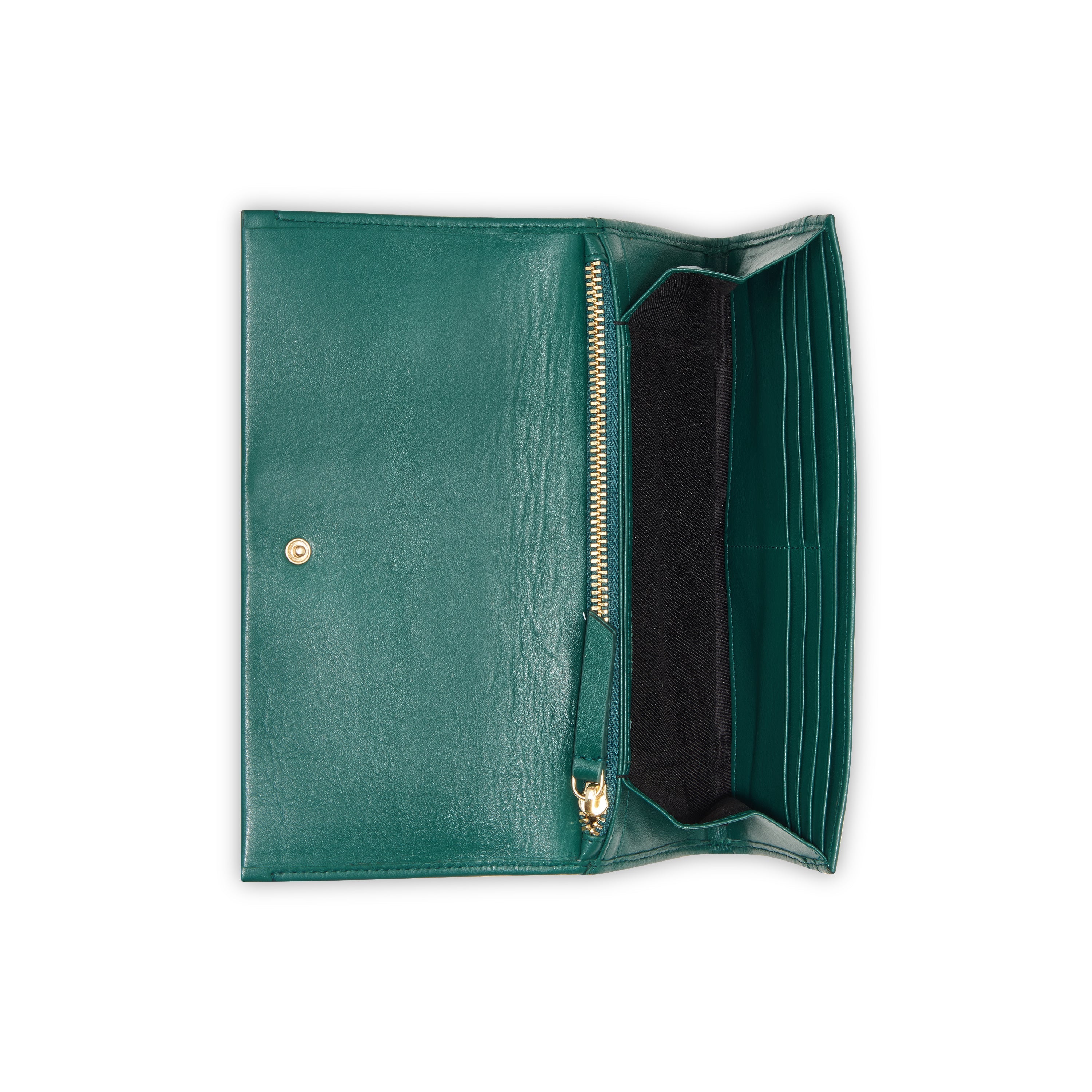 LE CUIR LISSE| Portefeuille VERT