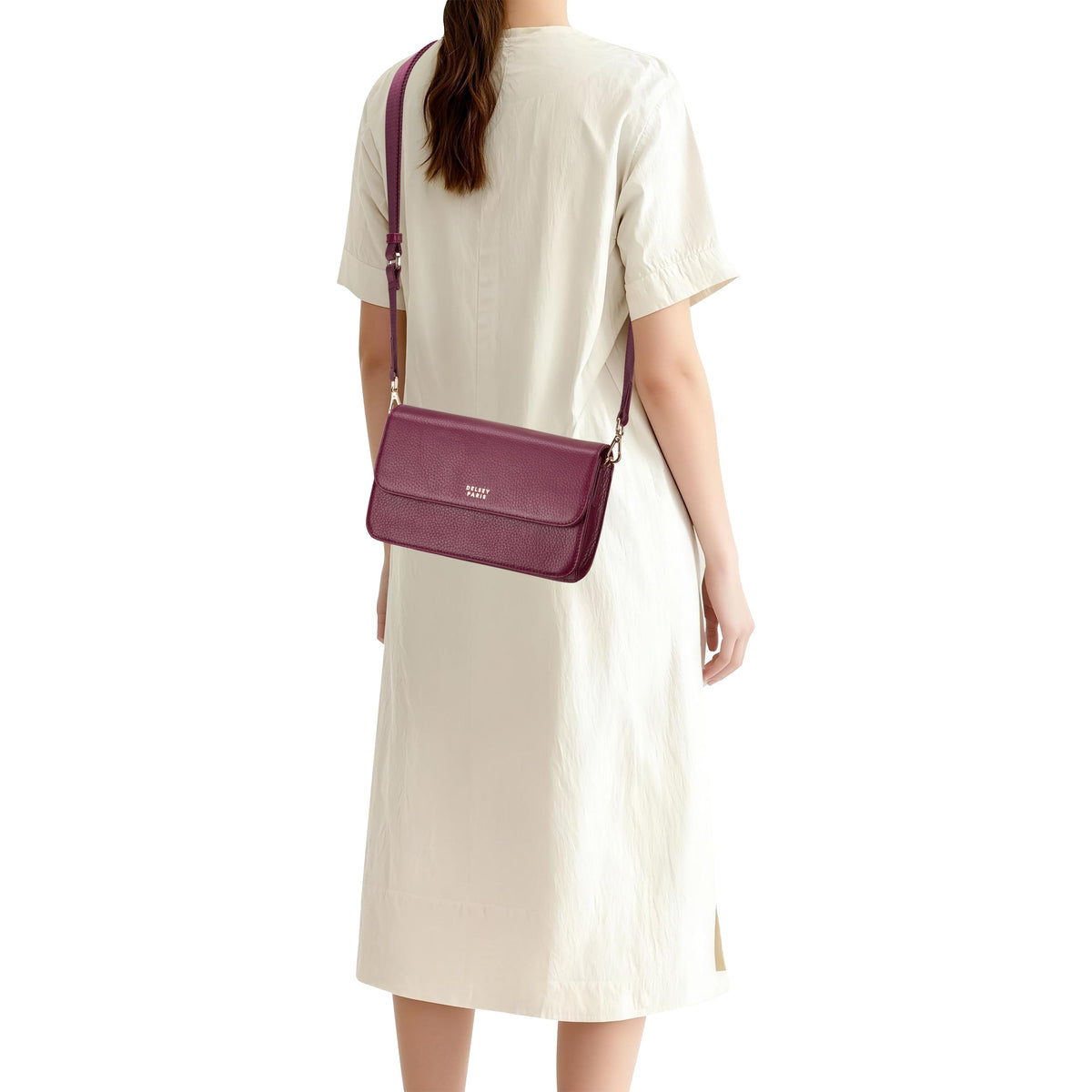 LE CUIR GRAINE | Handbag burgundy