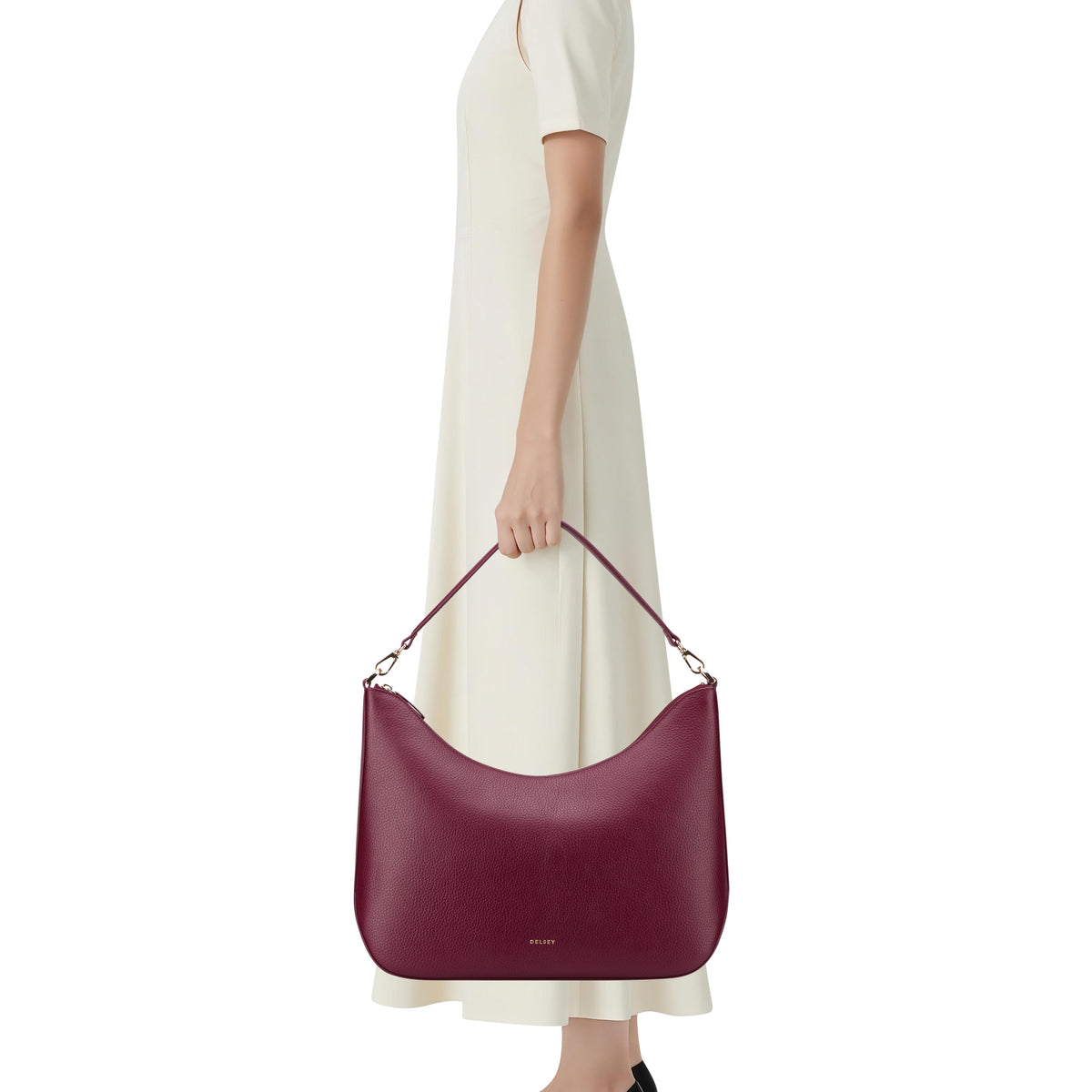 LE CUIR GRAINE | Shoulder Bag burgundy