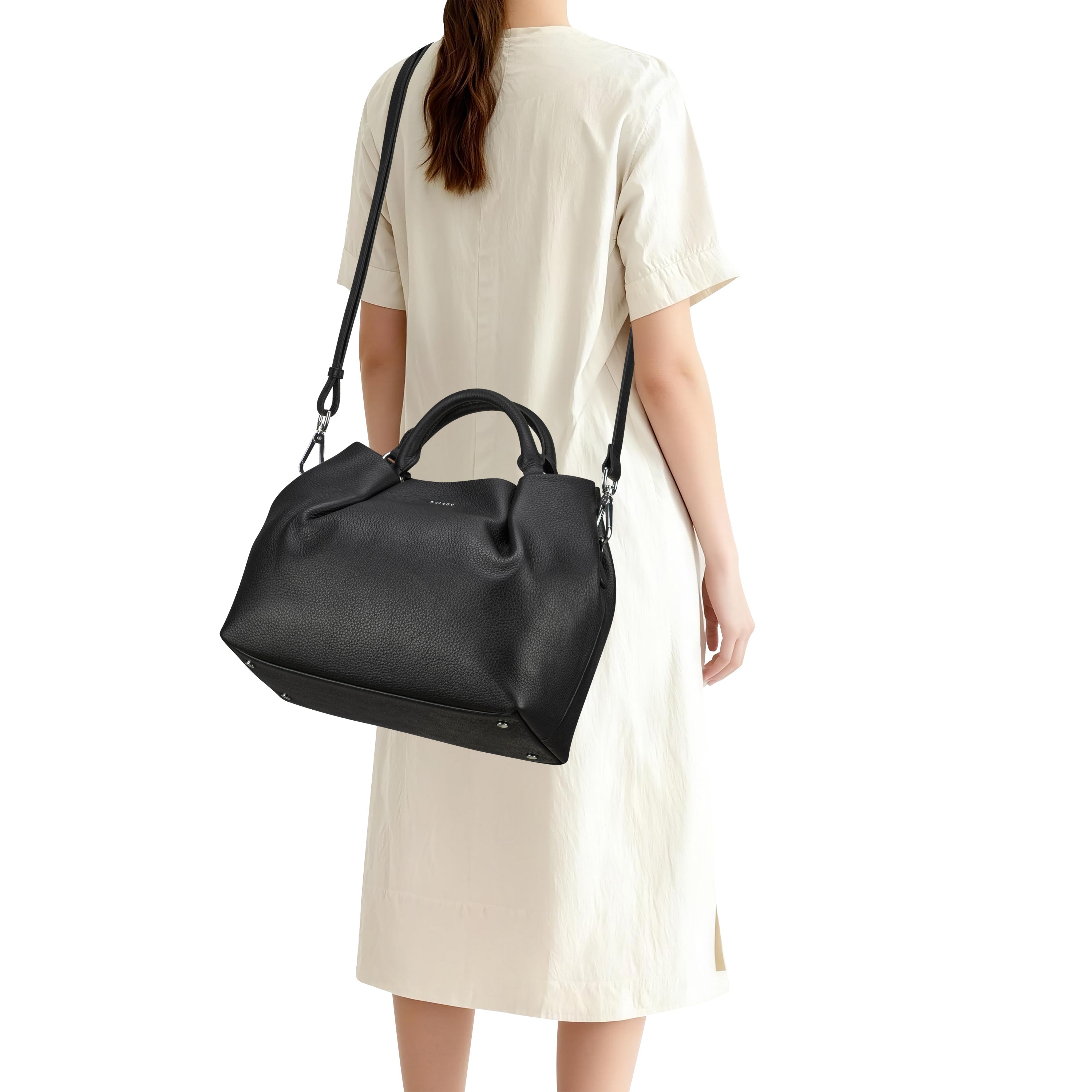 LE CUIR GRAINE| Hand Bag BLACK