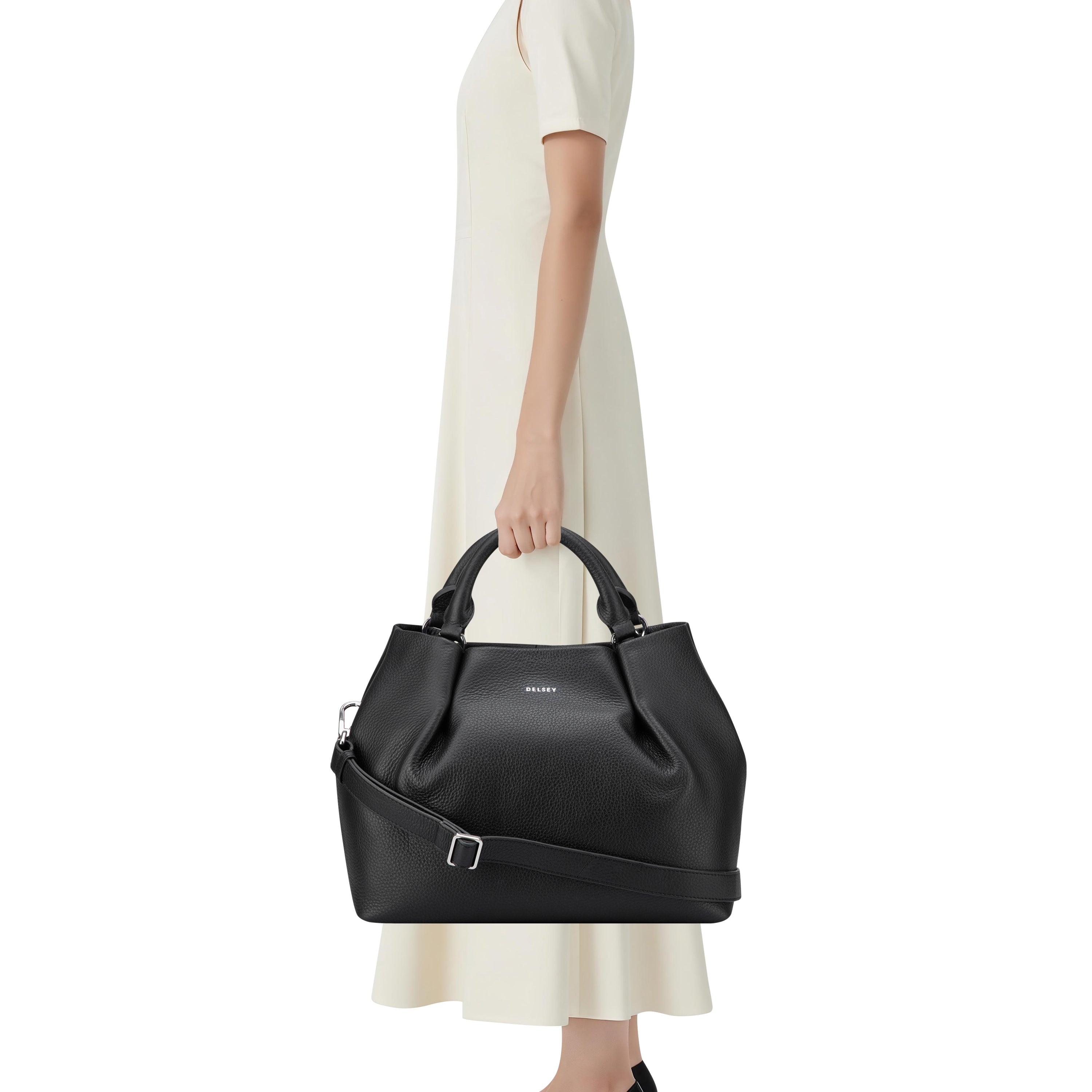LE CUIR GRAINE| Hand Bag BLACK