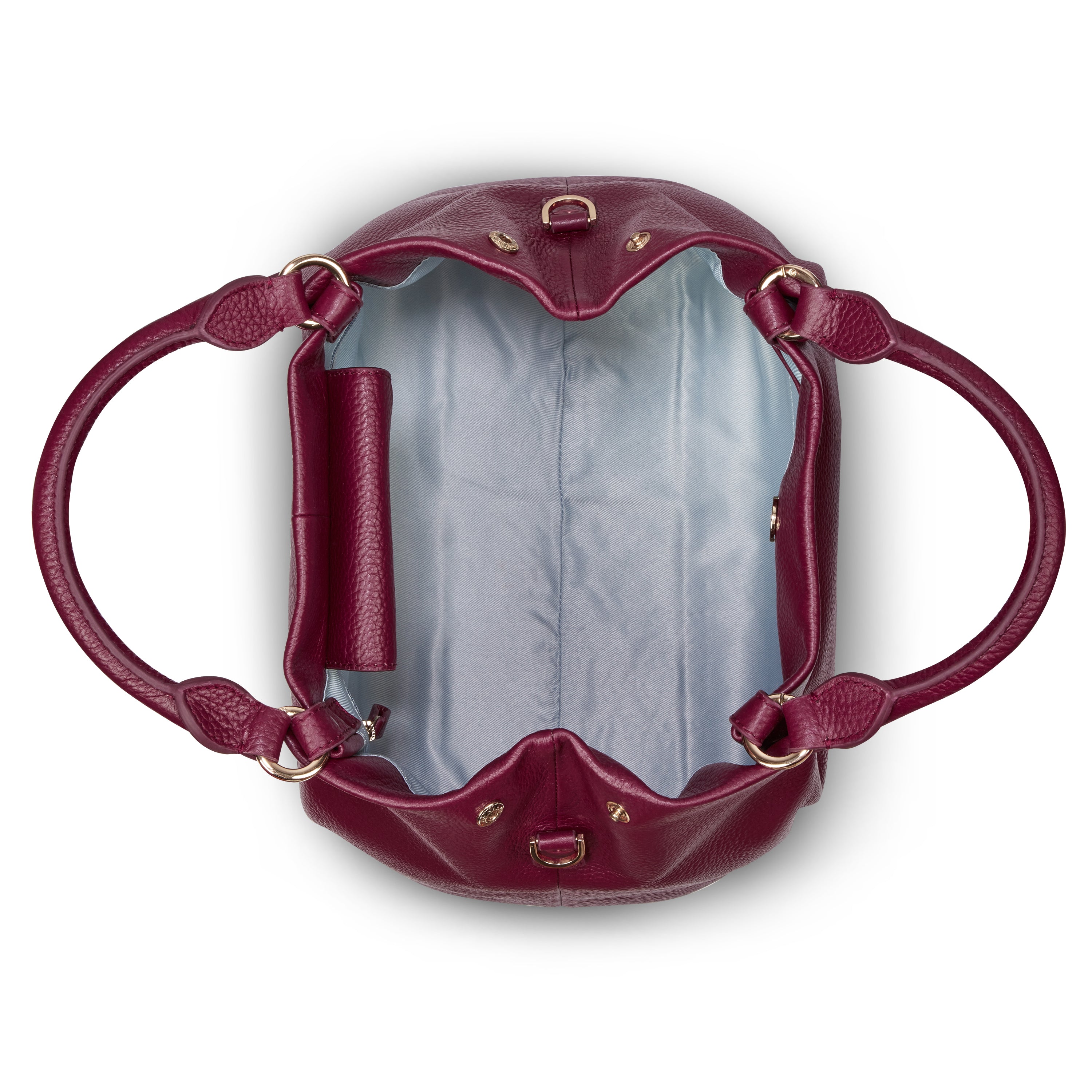 LE CUIR GRAINE| Handtasche BURGUNDERROT