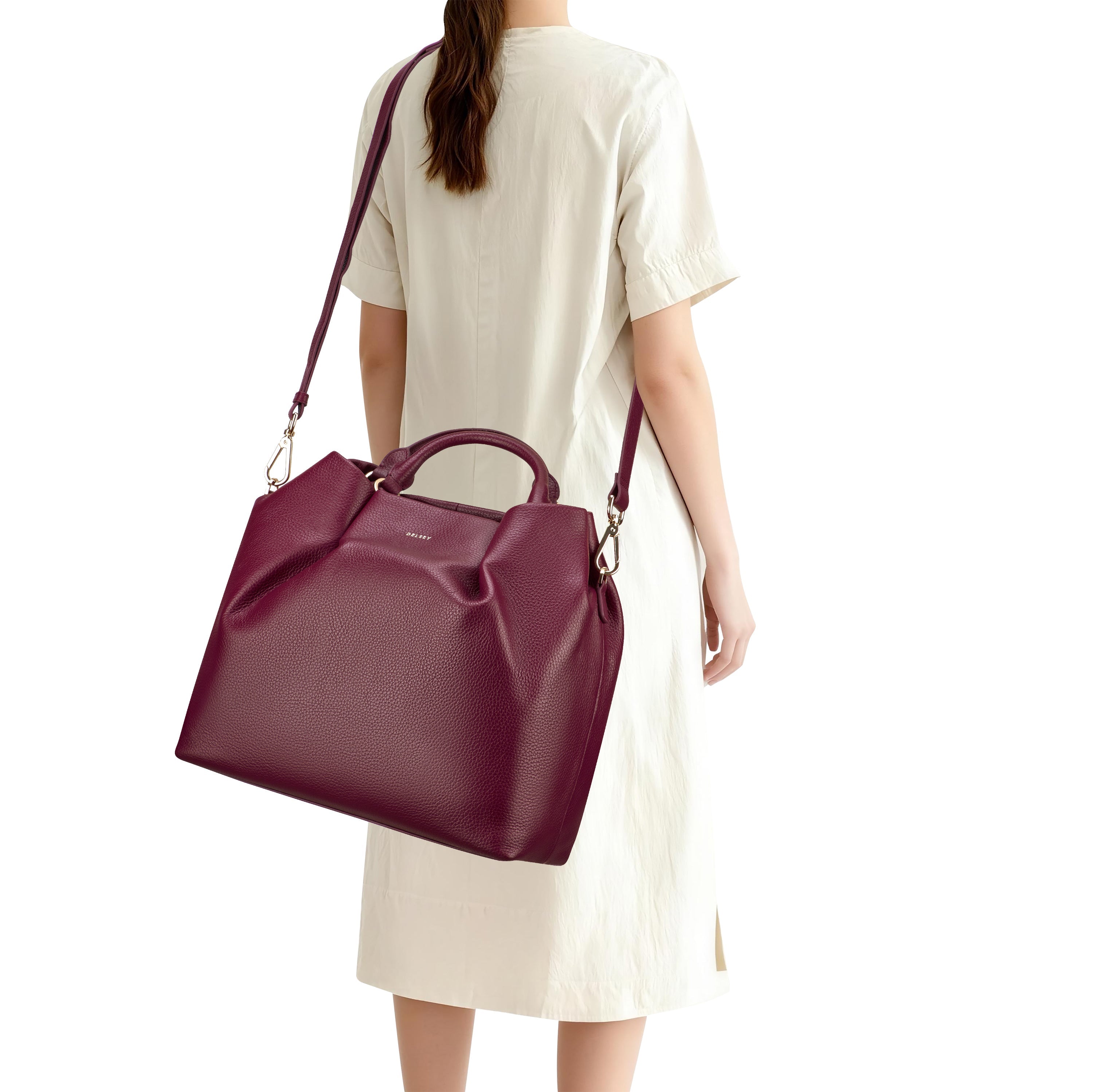 LE CUIR GRAINE| Hand Bag BURGUNDY
