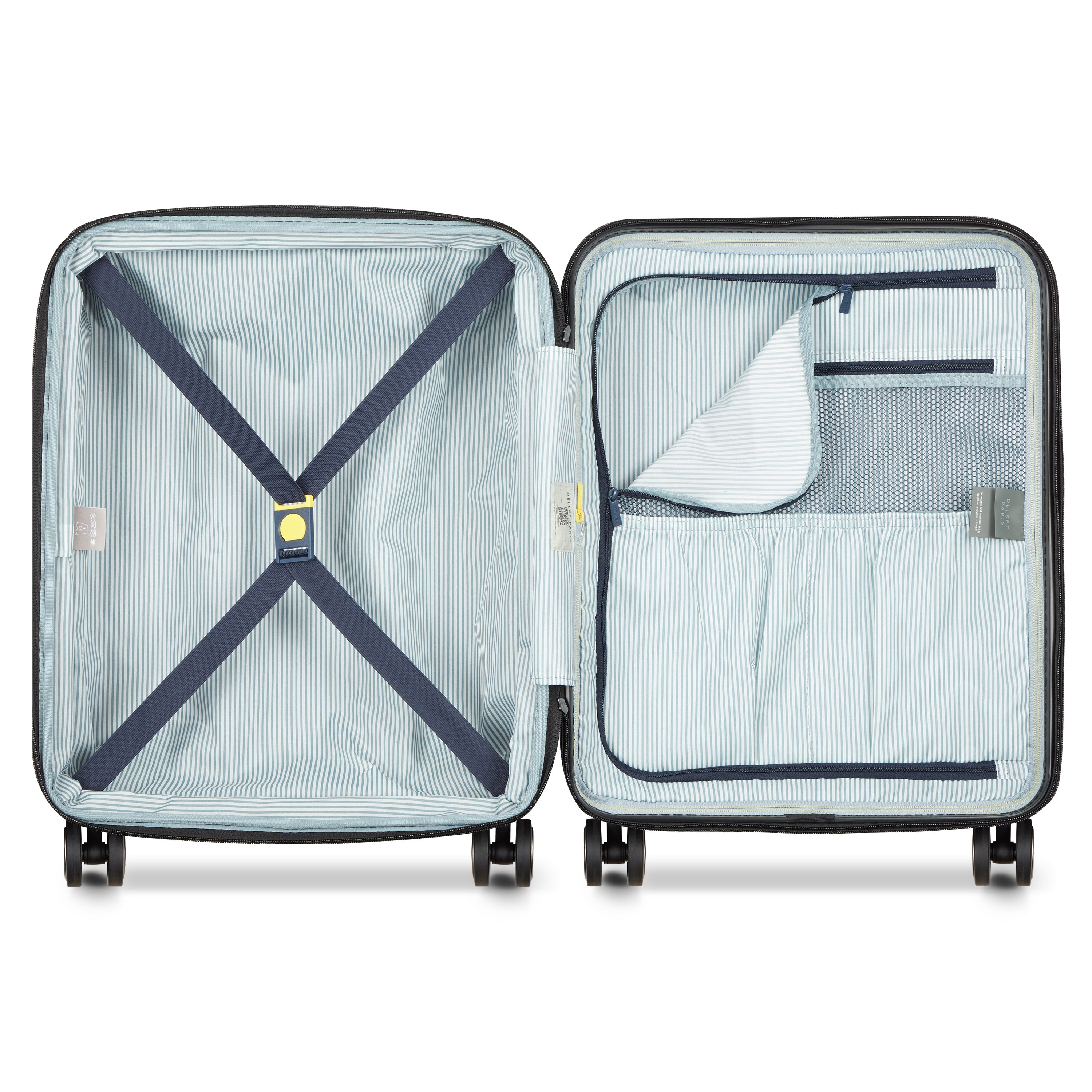 LONGITUDE| Suitcase Cabin slim Expandable 55 CM BLUE