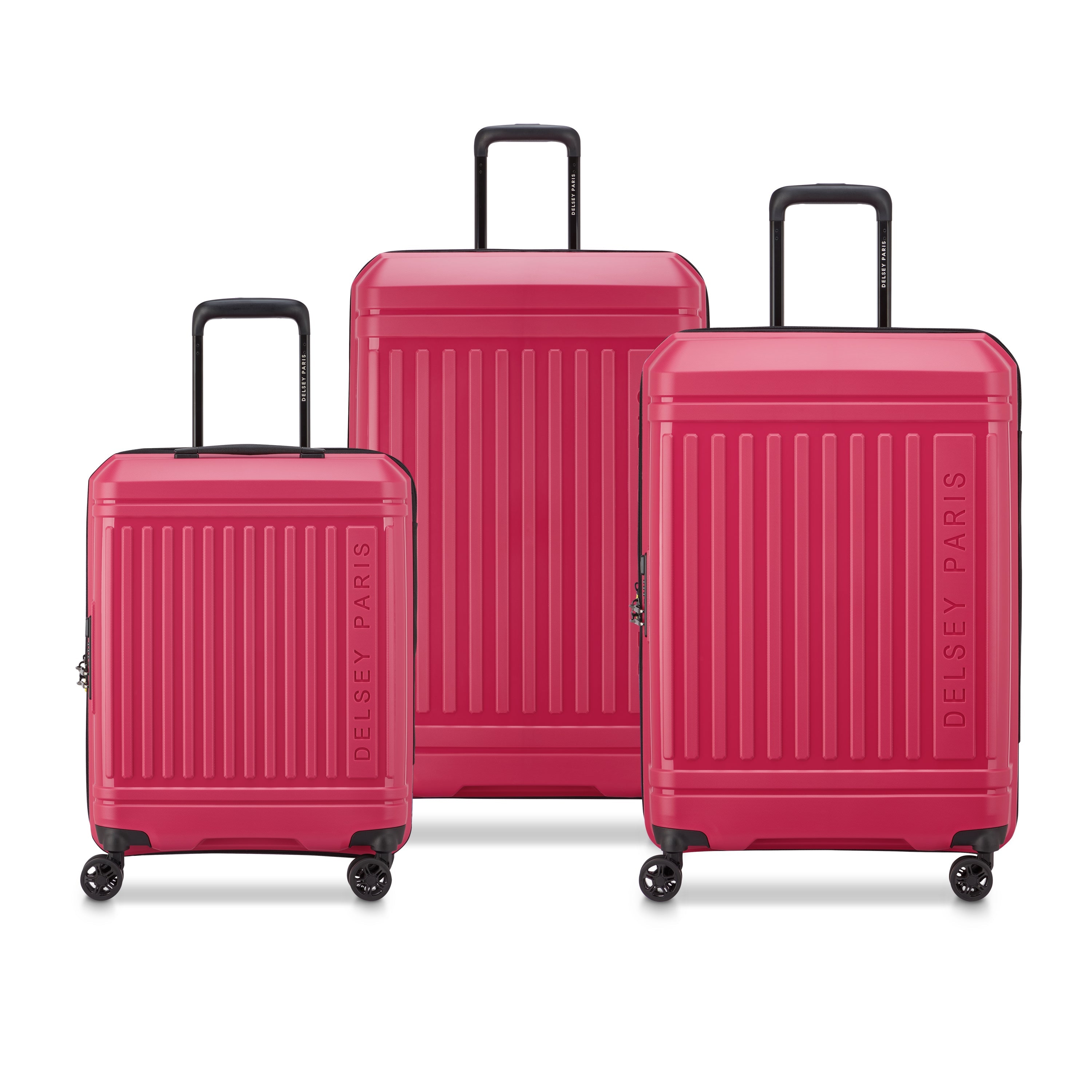 LUTECE SE | Set di valigie da 3 pezzi MAGENTA
