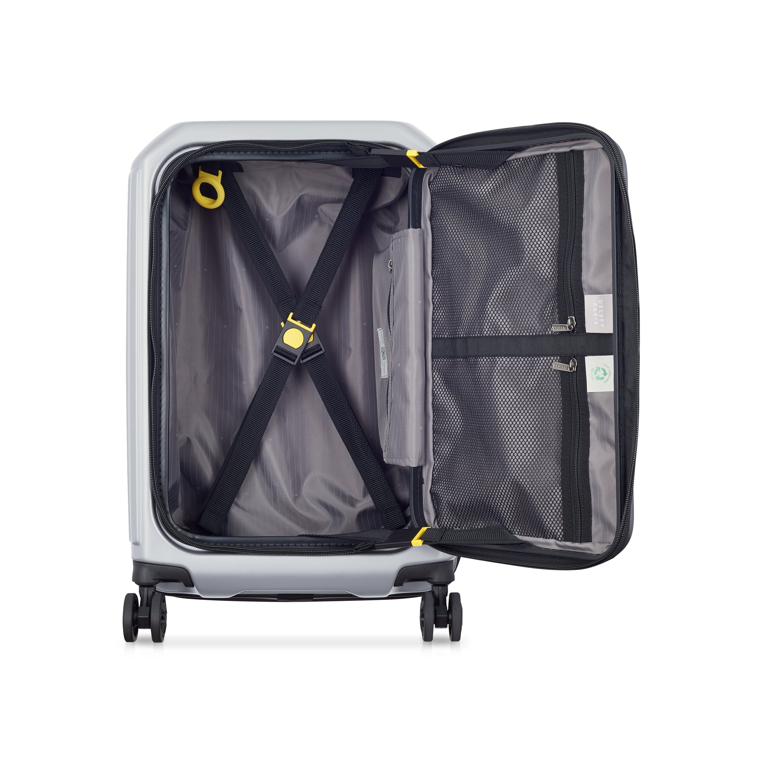 SECURITIME ZIP | Suitcase Cabin Expandable 55 CM SILVER