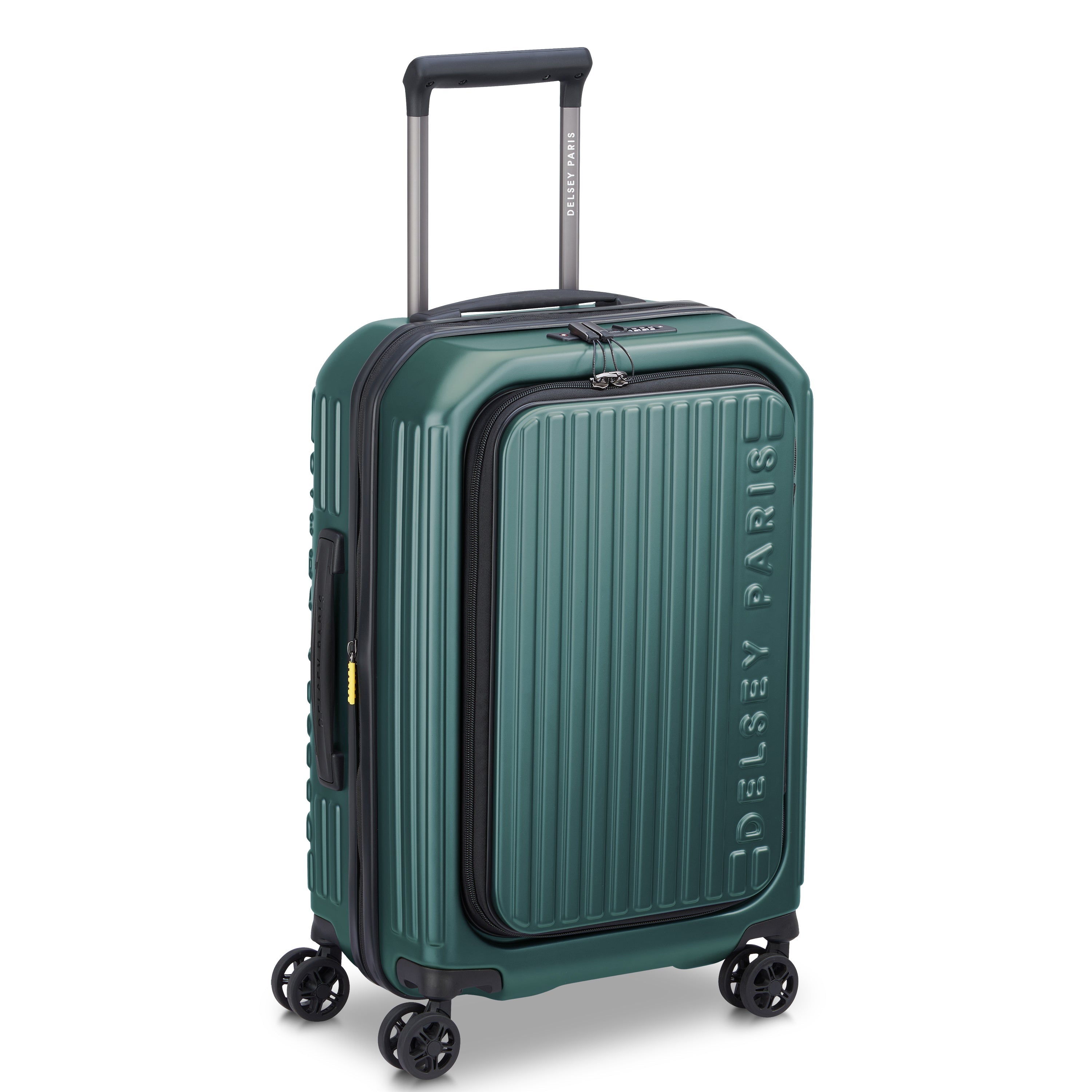 SECURITIME ZIP | Valise Cabine Extensible 55 CM VERT PROFOND