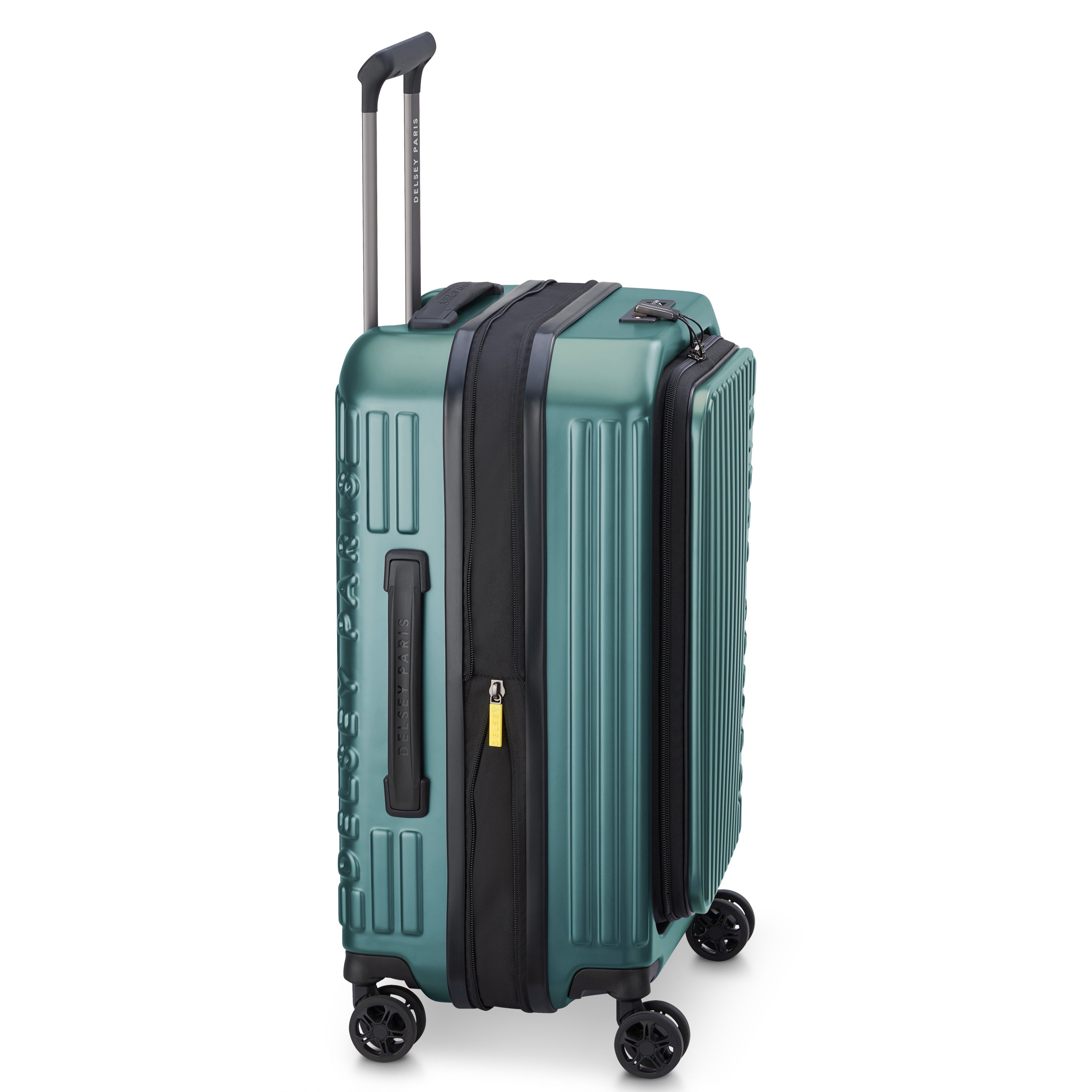 SECURITIME ZIP | Valise Cabine Extensible 55 CM VERT PROFOND