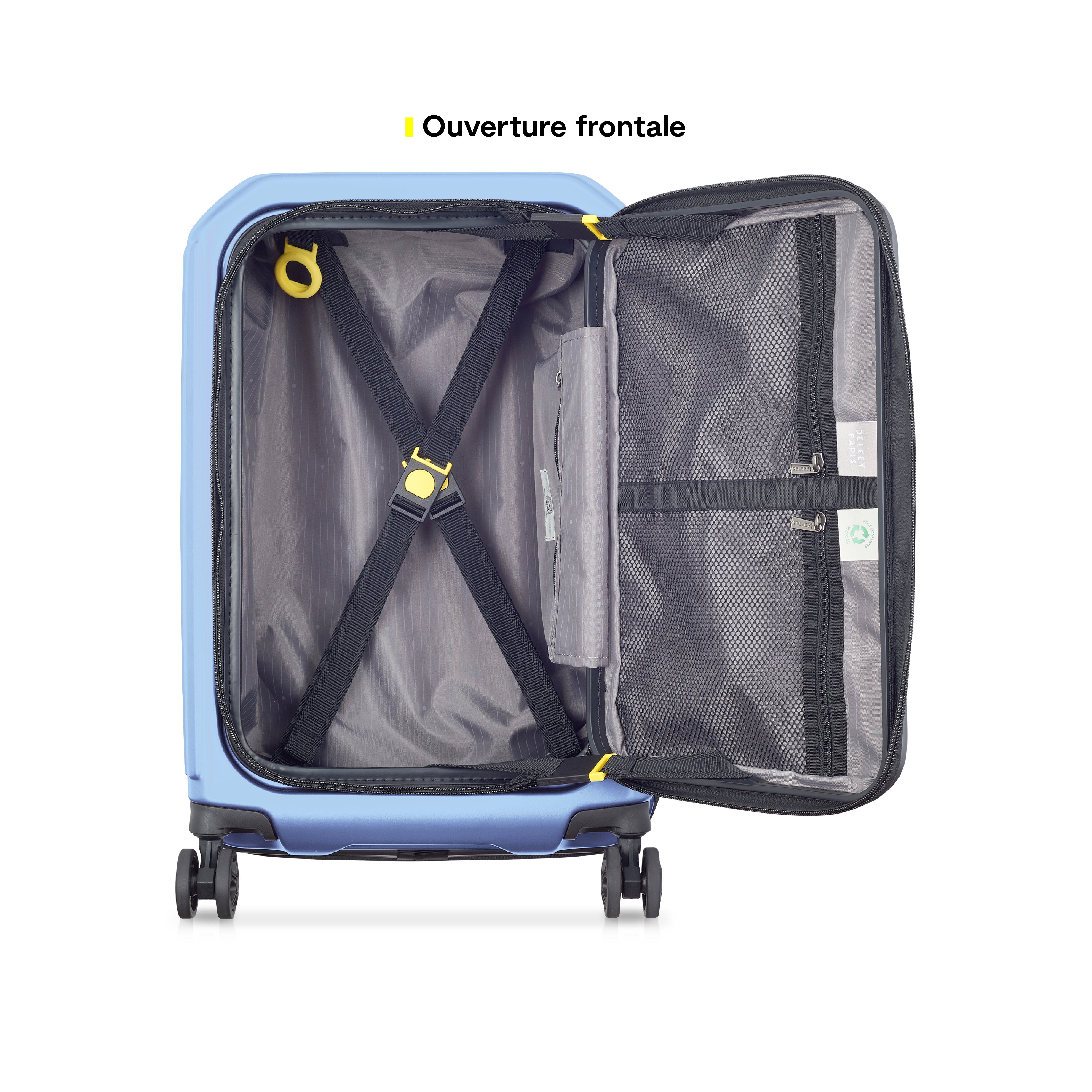 SECURITIME ZIP| Valise Cabine Extensible 55 CM LAVENDER BLEU