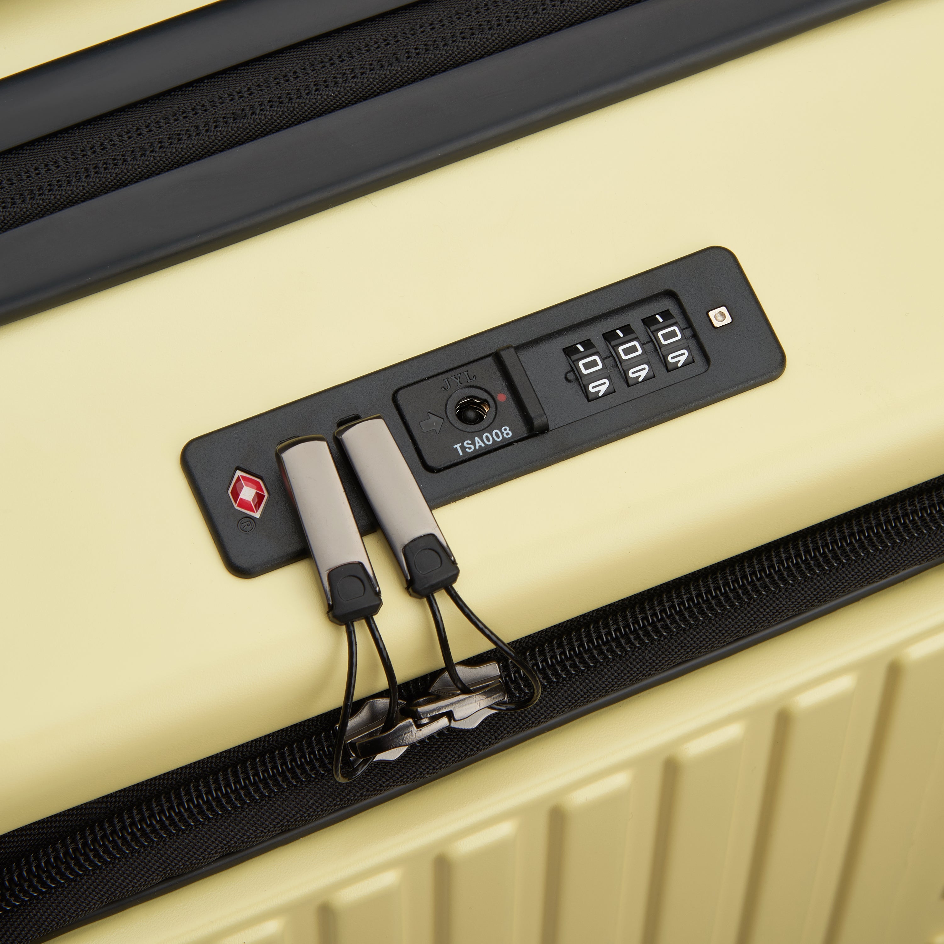 SECURITIME ZIP| Suitcase Cabin Expandable 55 CM PALE YELLOW