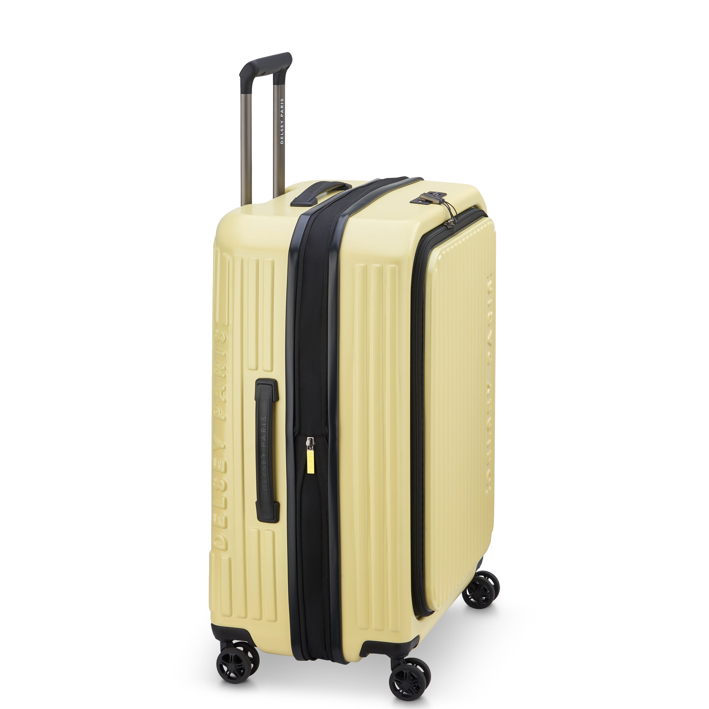 SECURITIME ZIP| Suitcase Cabin Expandable 55 CM PALE YELLOW