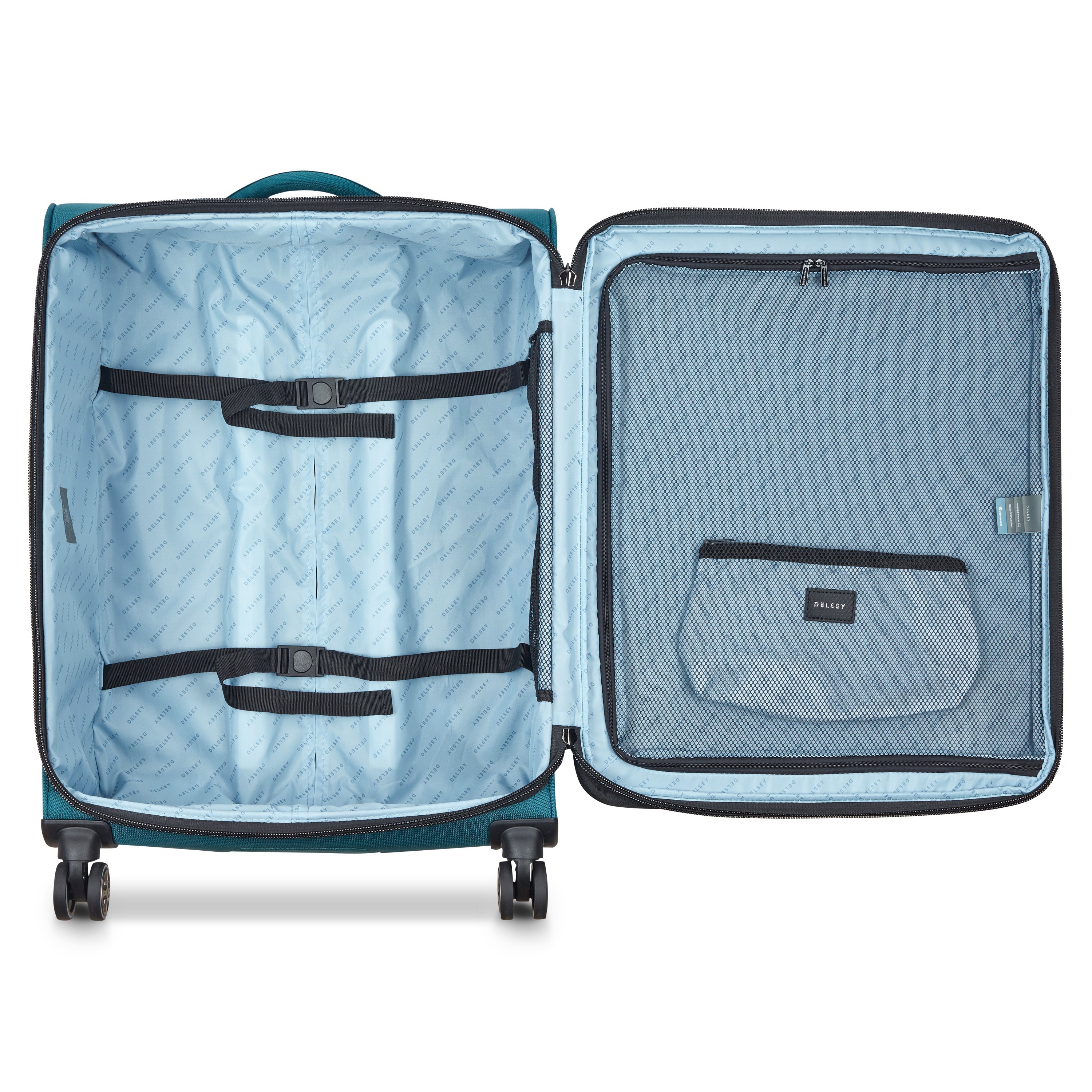 SHADOW DLX| Valise Soute Medium Extensible 70 CM BLEU VERT