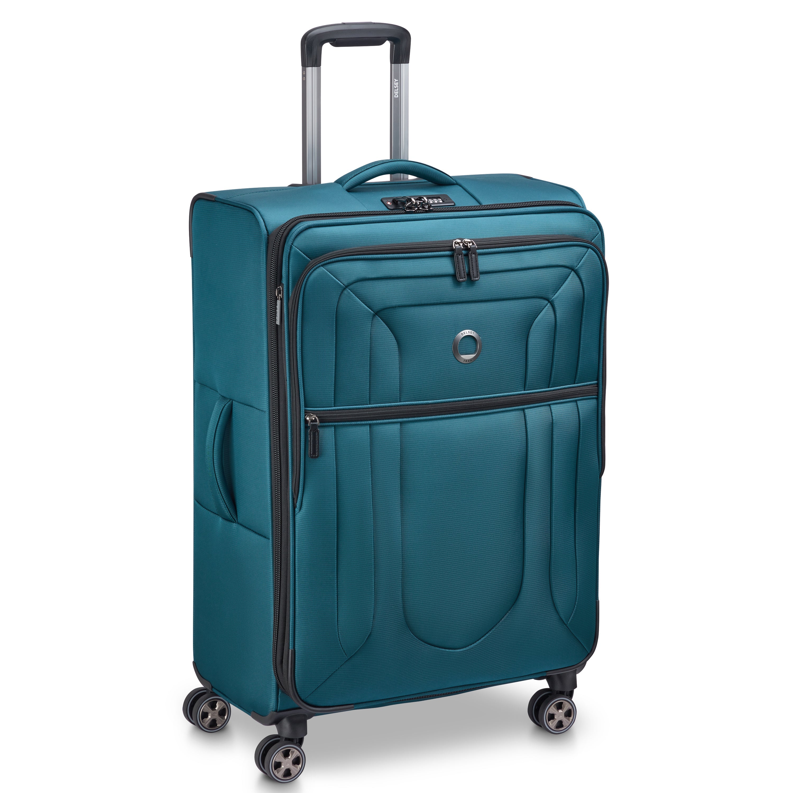 SHADOW DLX| Expandable Large Suitcase Check-In 76 CM TEAL BLUE