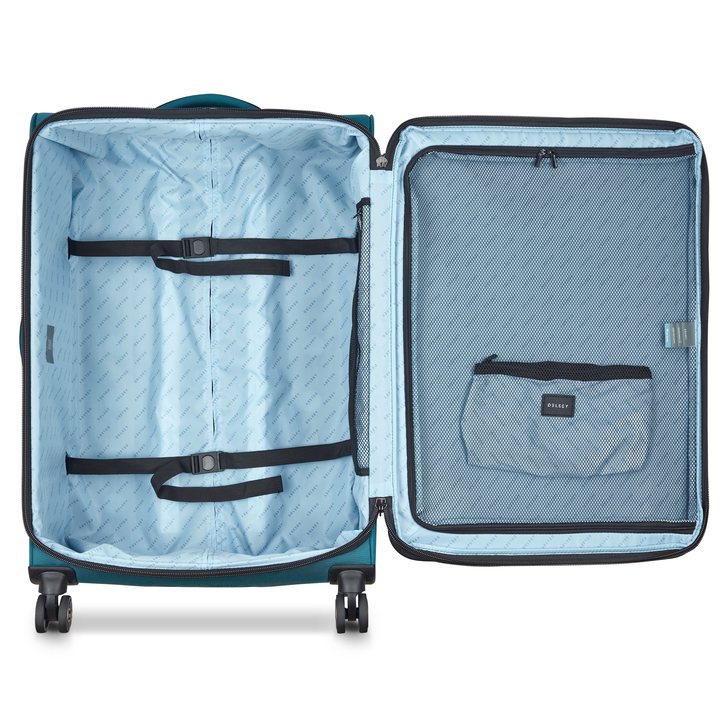 SHADOW DLX| Expandable Large Suitcase Check-In 76 CM TEAL BLUE