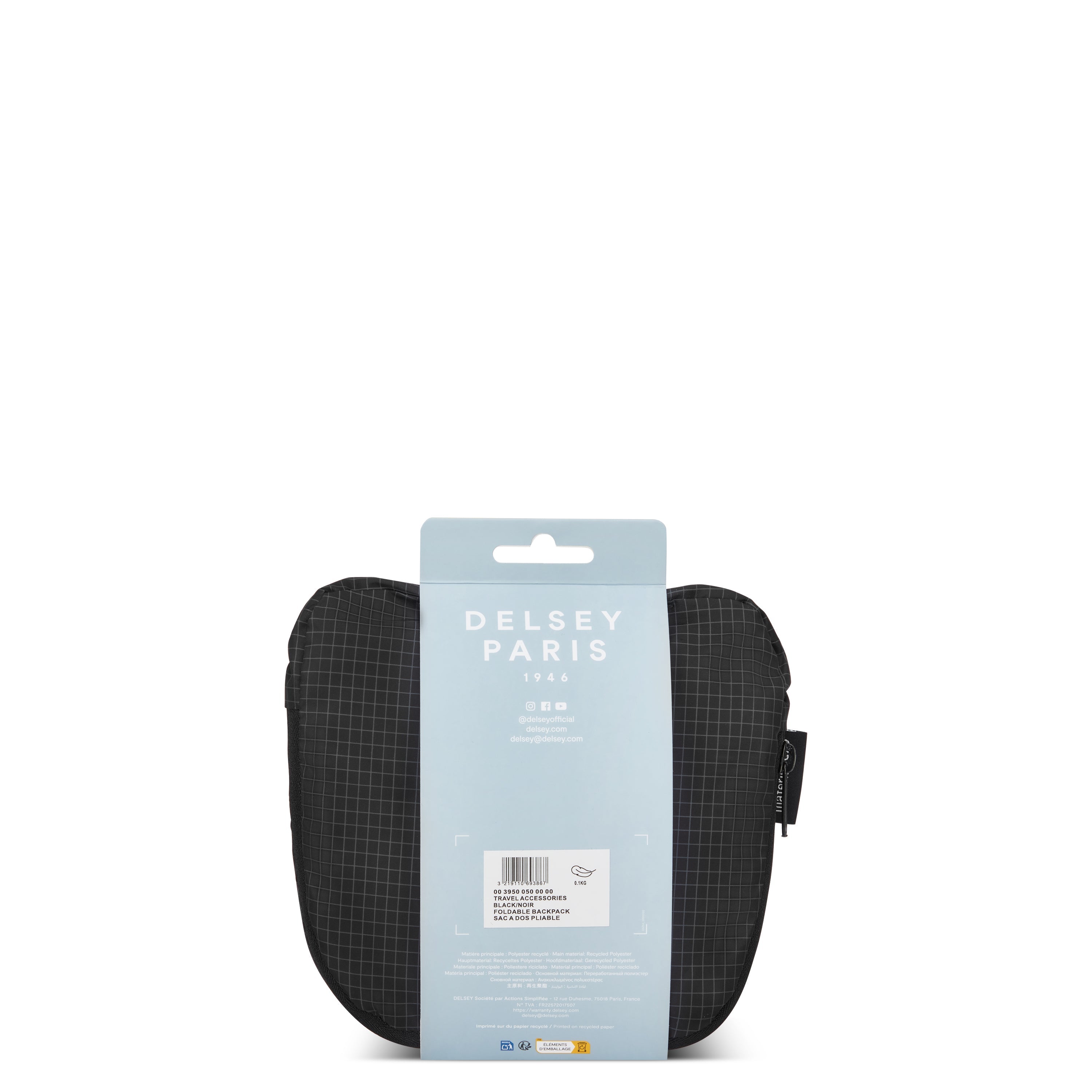 TRAVEL ACCESSORIES| Foldable Backpack 17 L BLACK