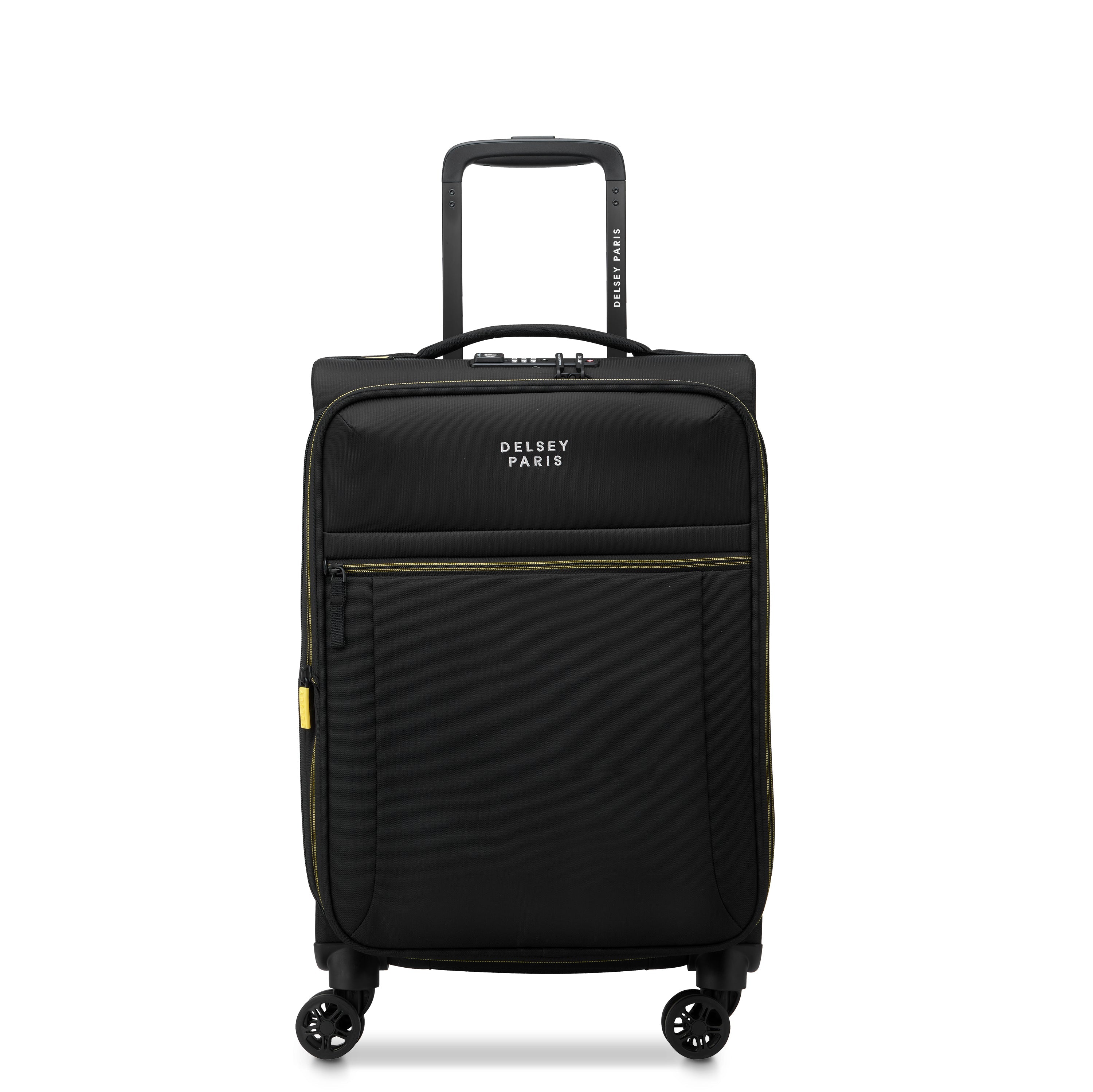 BROCHANT 3| Suitcase Cabin Expandable 55 CM DEEP BLACK