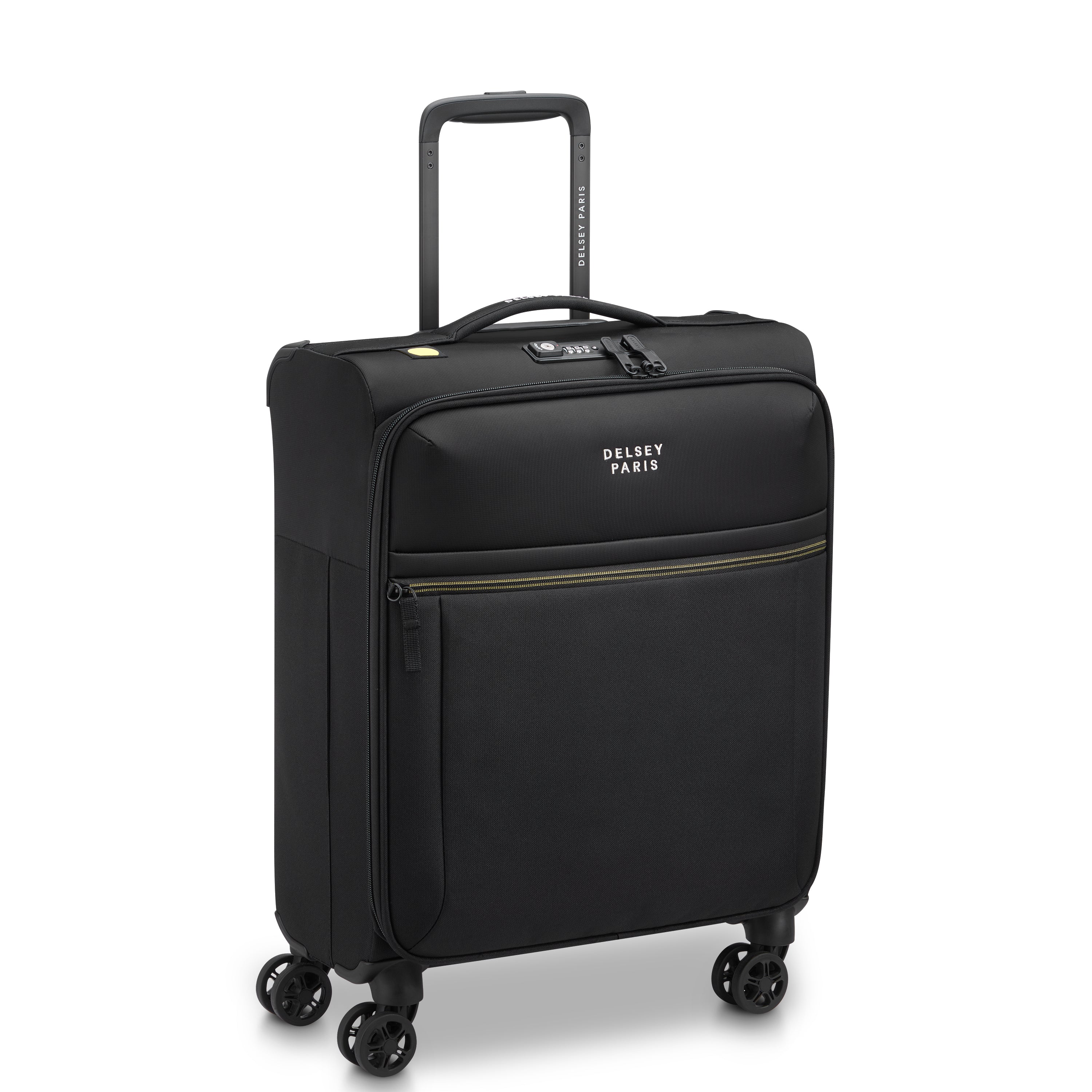 BROCHANT 3| Suitcase Cabin slim 55 CM DEEP BLACK