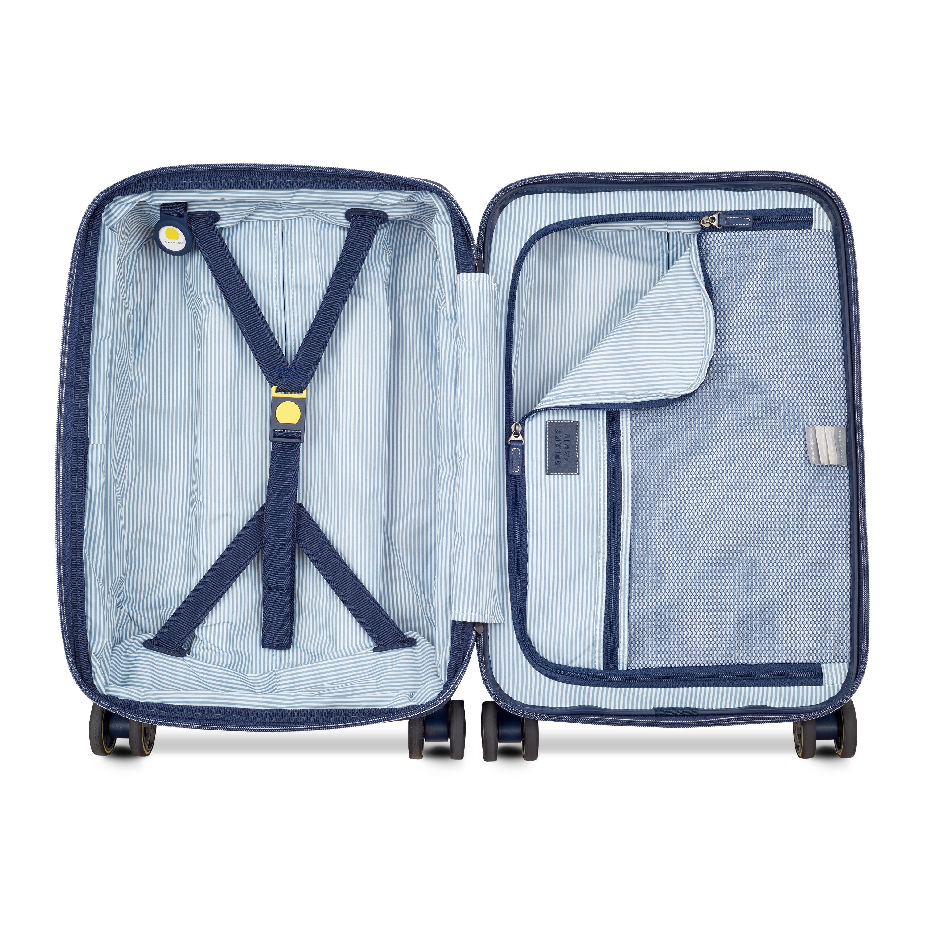 CADENCE| Suitcase Cabin Expandable 55 CM IVORY/NAVY