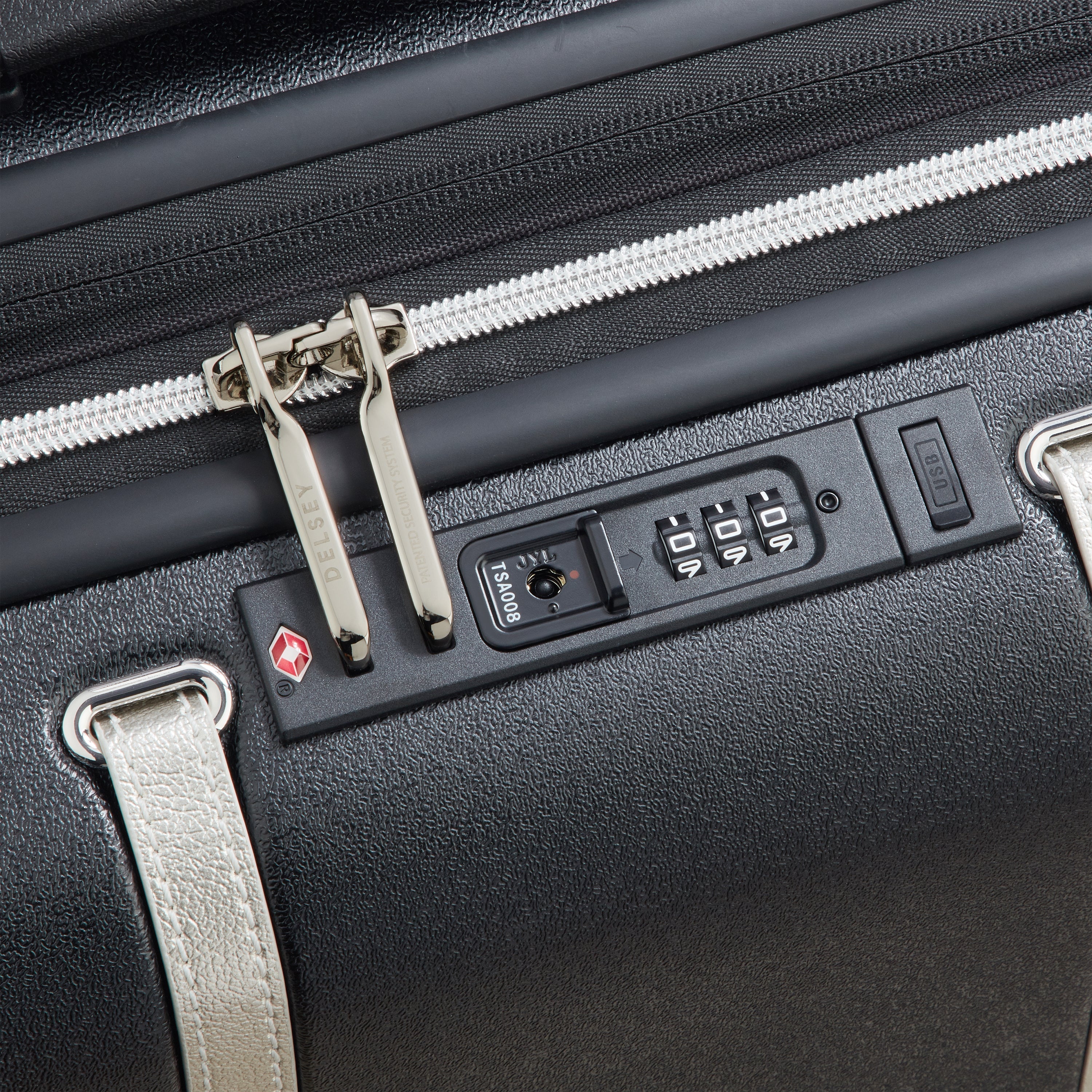 CADENCE| Valise Cabine Extensible 55 CM NOIR/ARGENT
