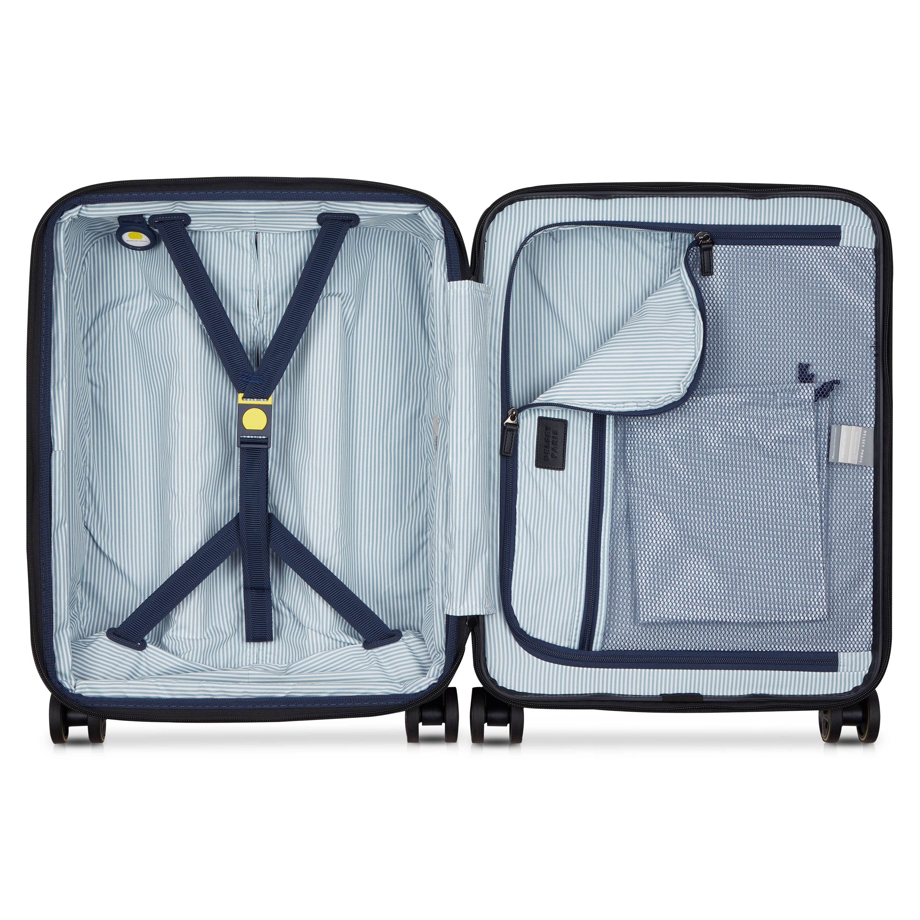 CADENCE| Suitcase Cabin slim Expandable 54.5 CM DEEP BLACK