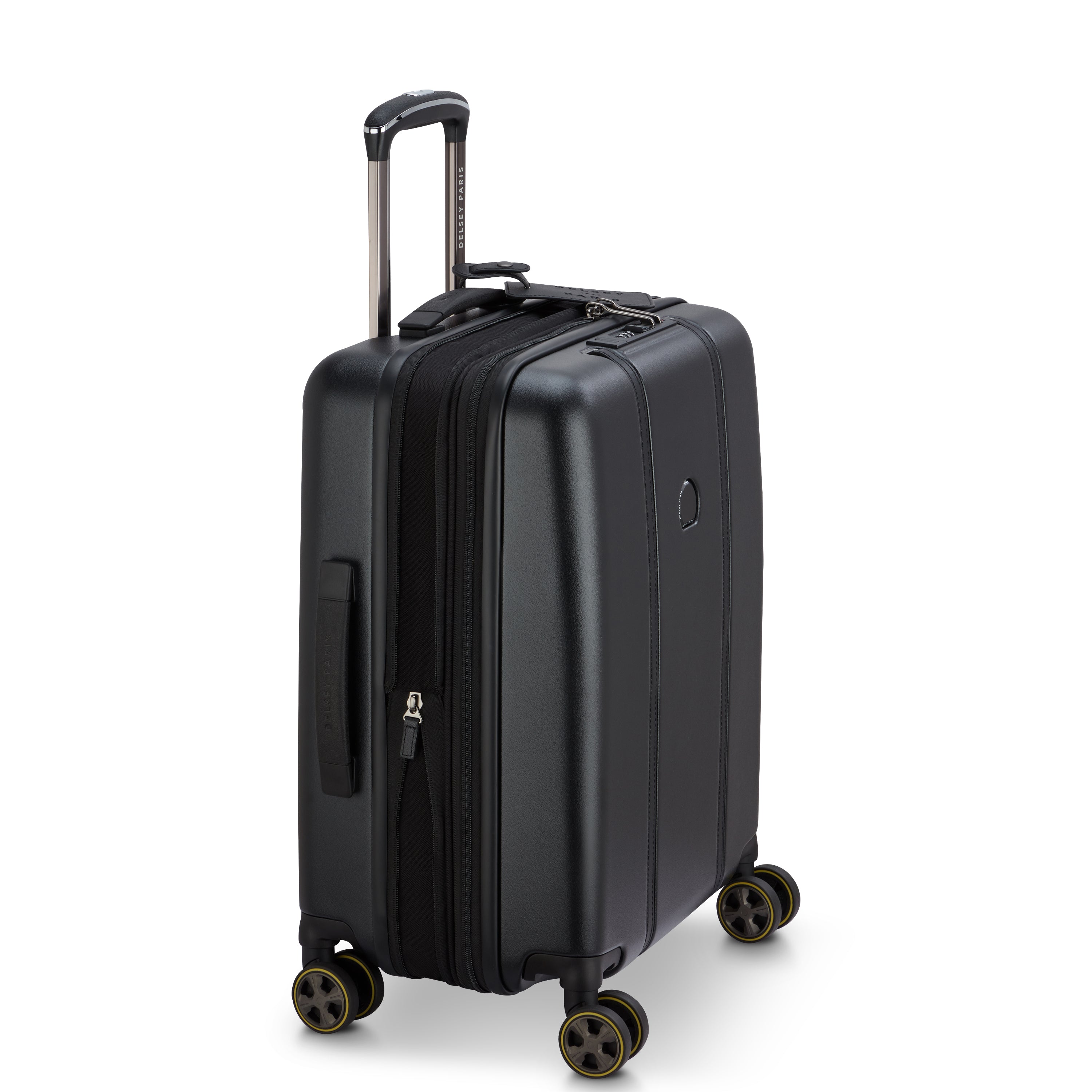 CADENCE| Suitcase Cabin slim Expandable 54.5 CM DEEP BLACK