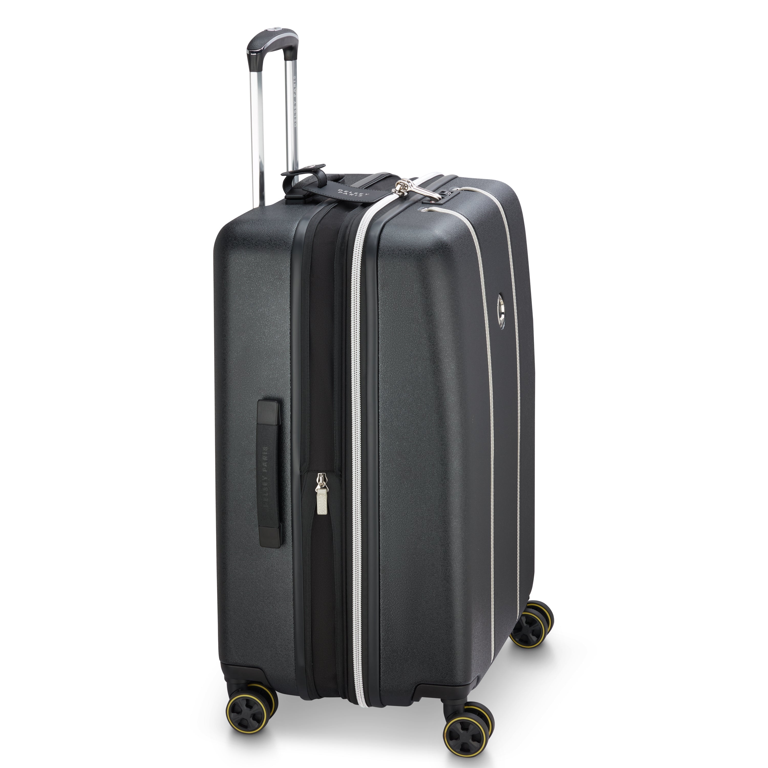 CADENCE| Valise Soute Extensible 66 CM NOIR/ARGENT