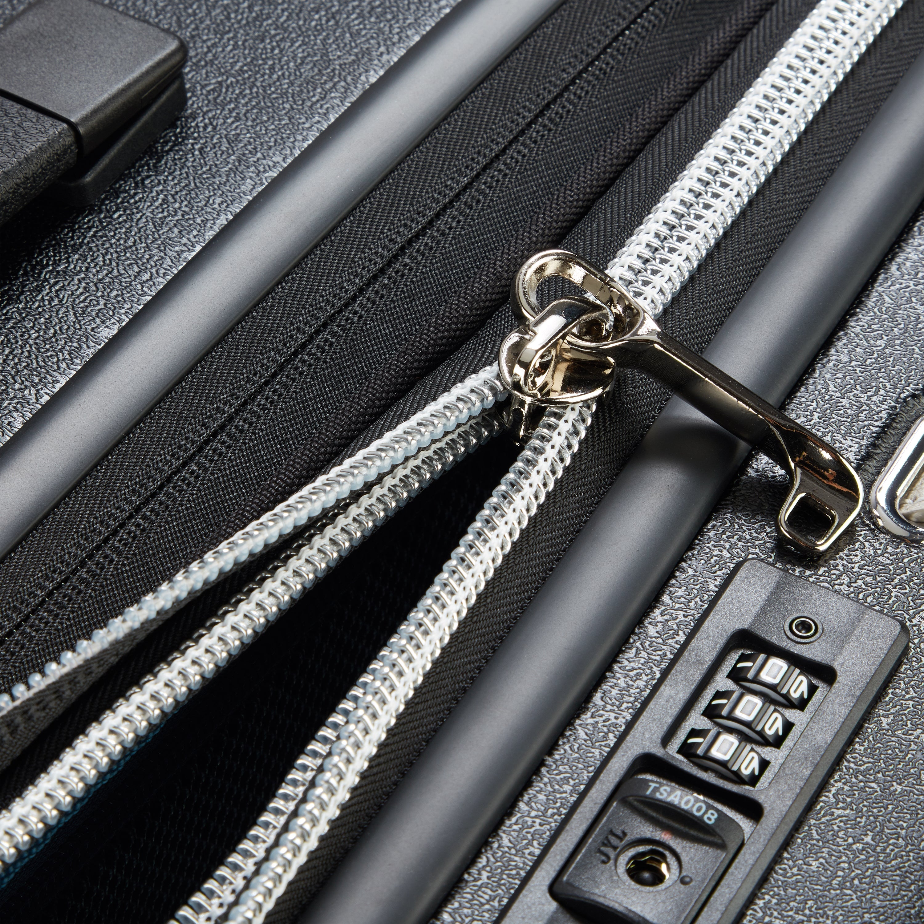 CADENCE| Valise Soute Extensible 66 CM NOIR/ARGENT