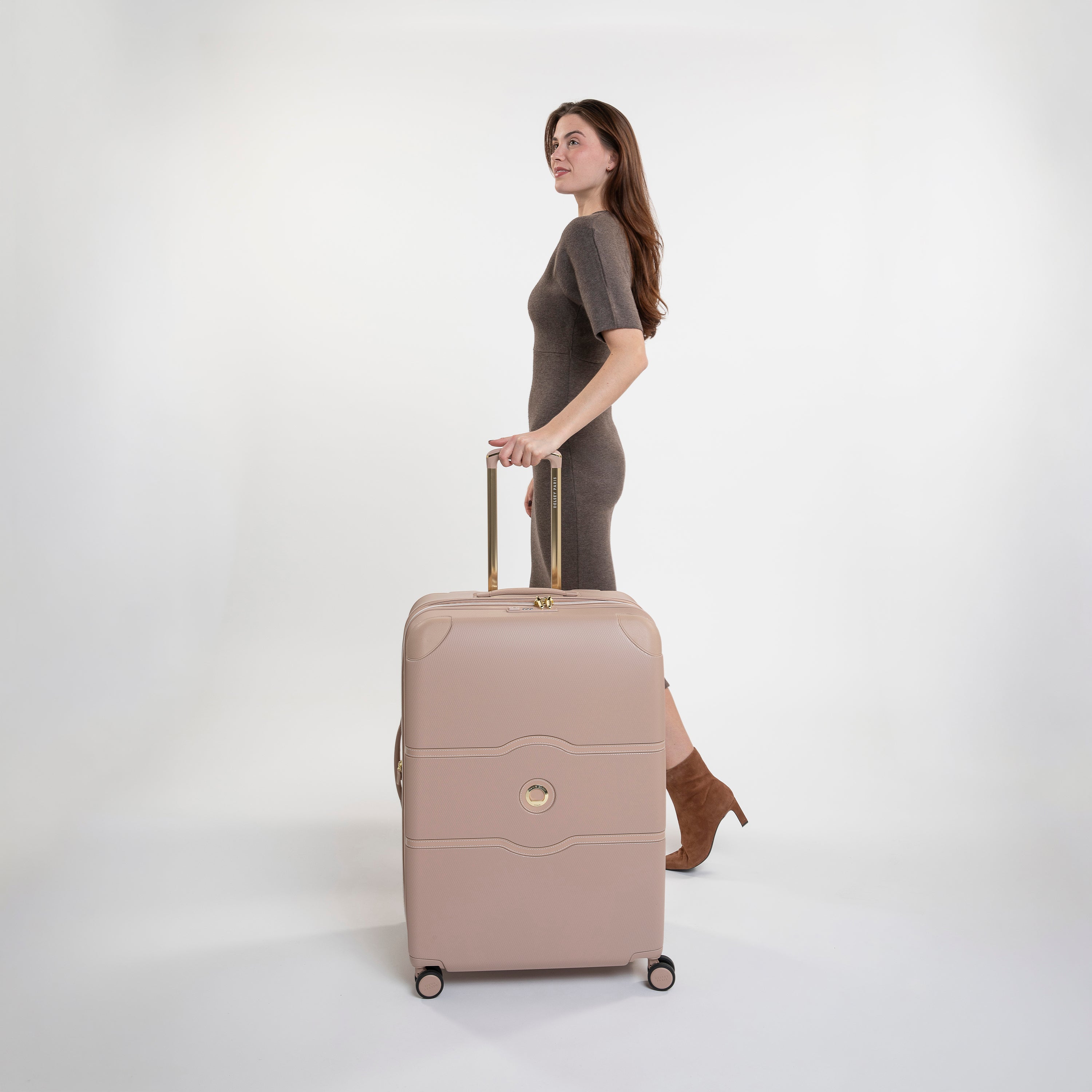 CHATELET AIR 2.0| Valise Soute Extensible 76.5 CM BEIGE ROSE