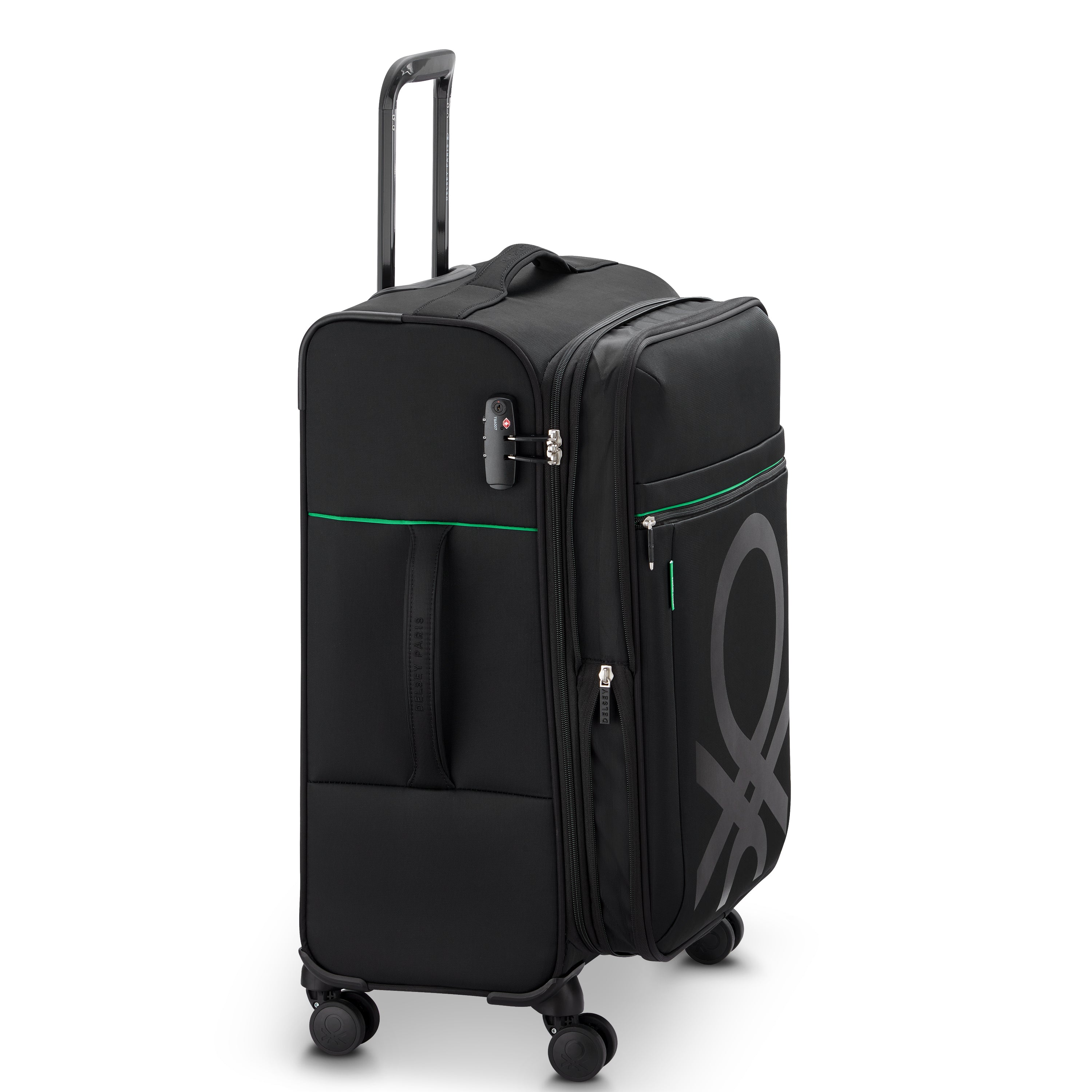 COLOR BLOCK| Valise Soute Extensible 66.5 CM NOIR