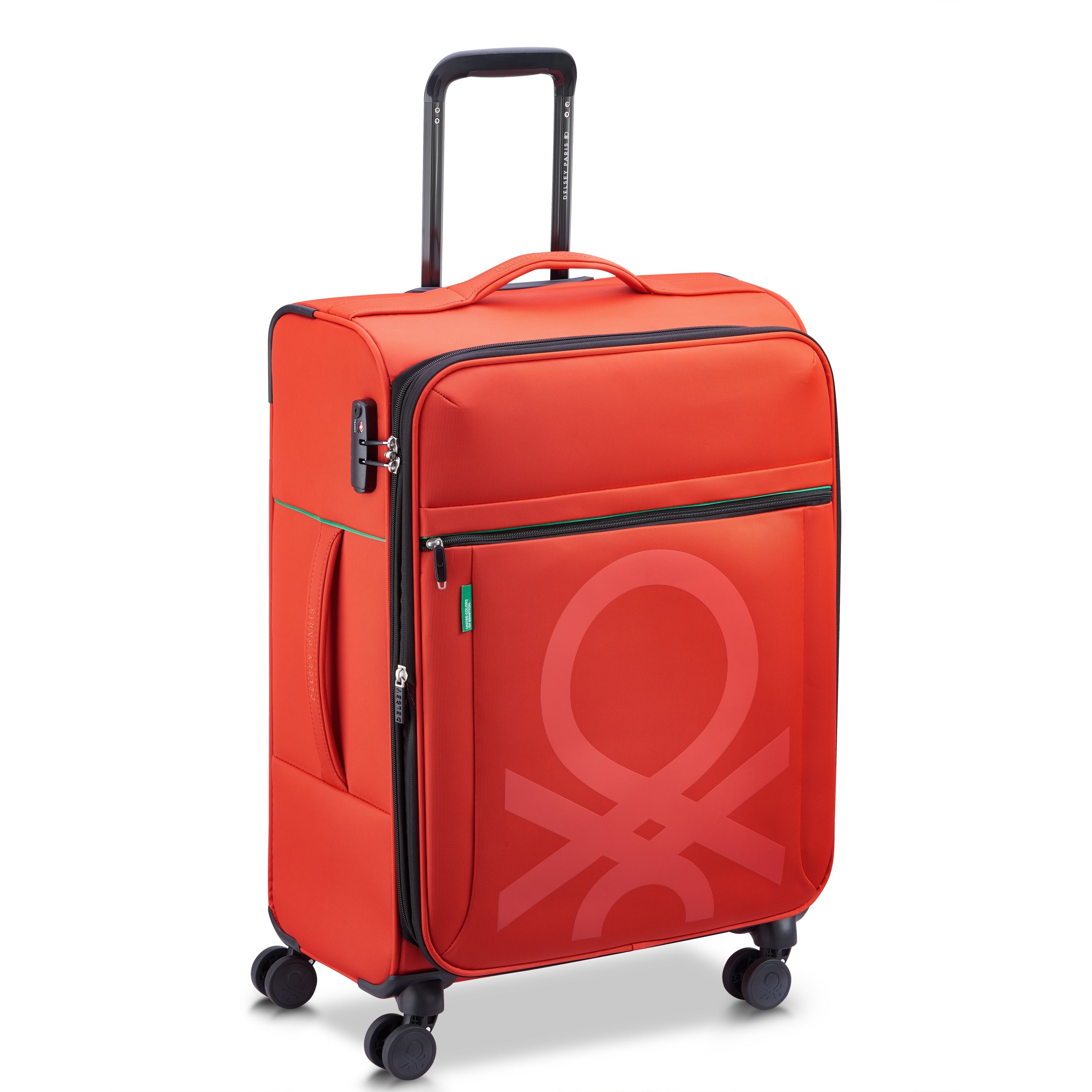 COLOR BLOCK| Valise Soute Extensible 66.5 CM ROUGE