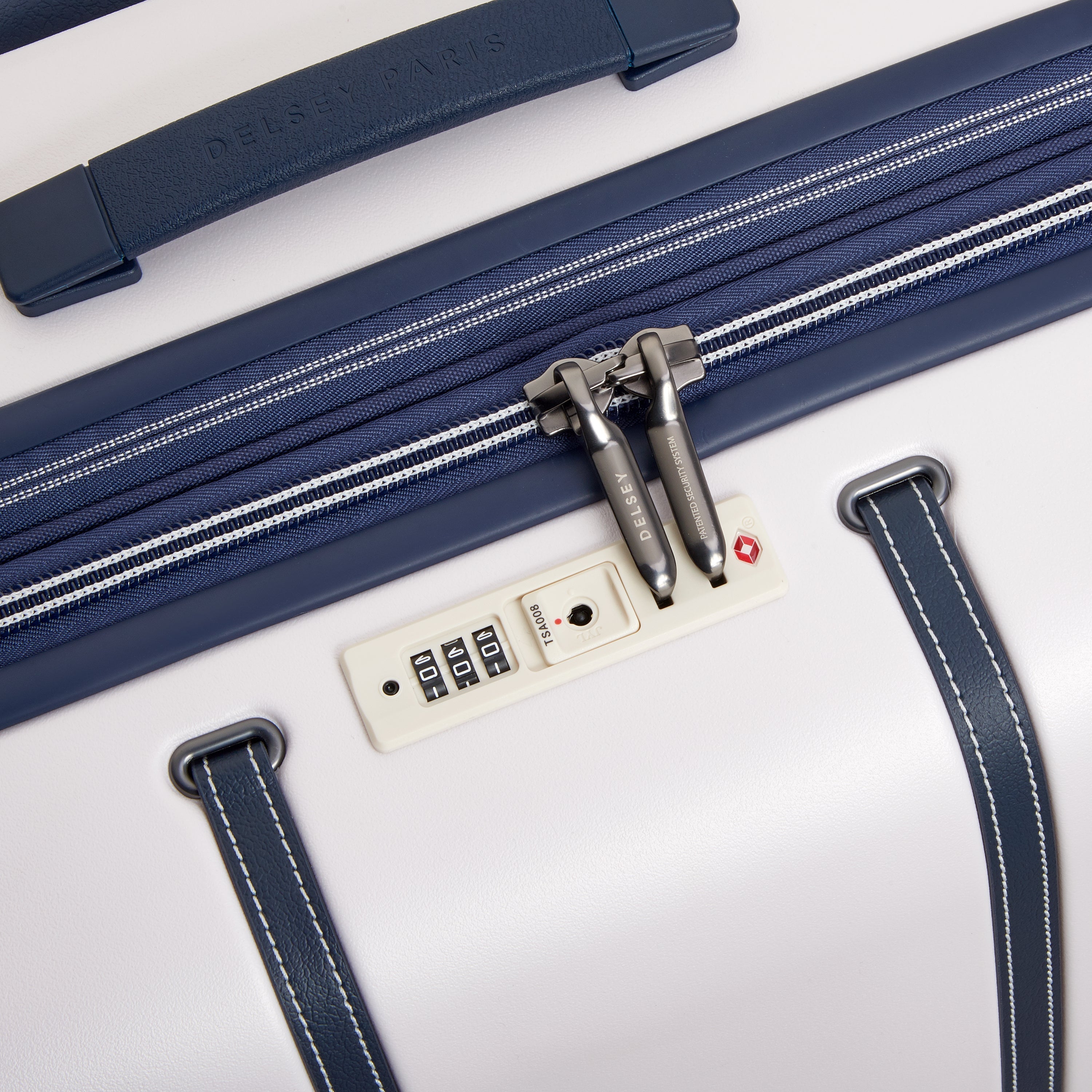 CADENCE| Suitcase Check-In Expandable 76 CM IVORY/NAVY