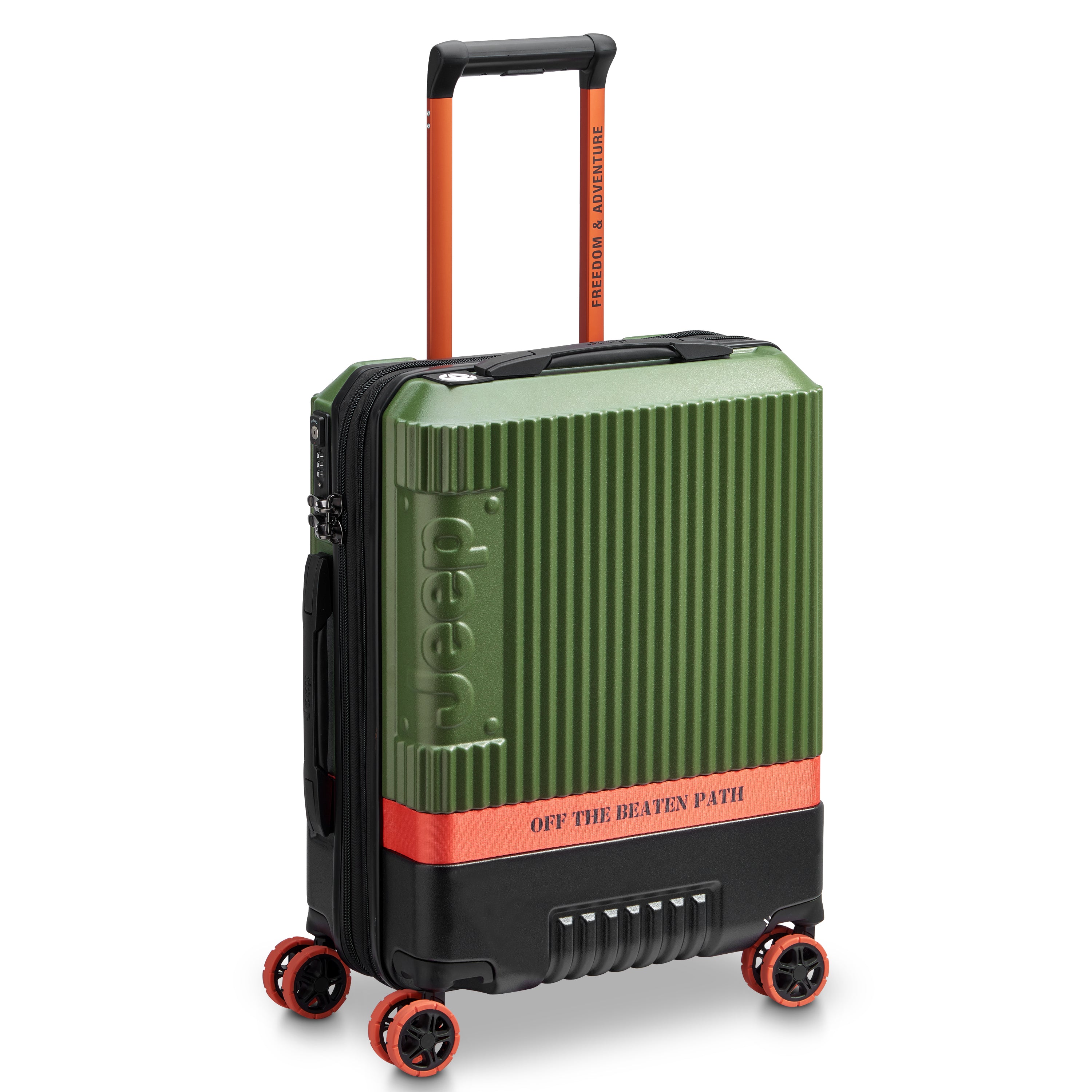 JH001A| Koffer Cabine slim Uitbreidbaar 55 CM GROEN
