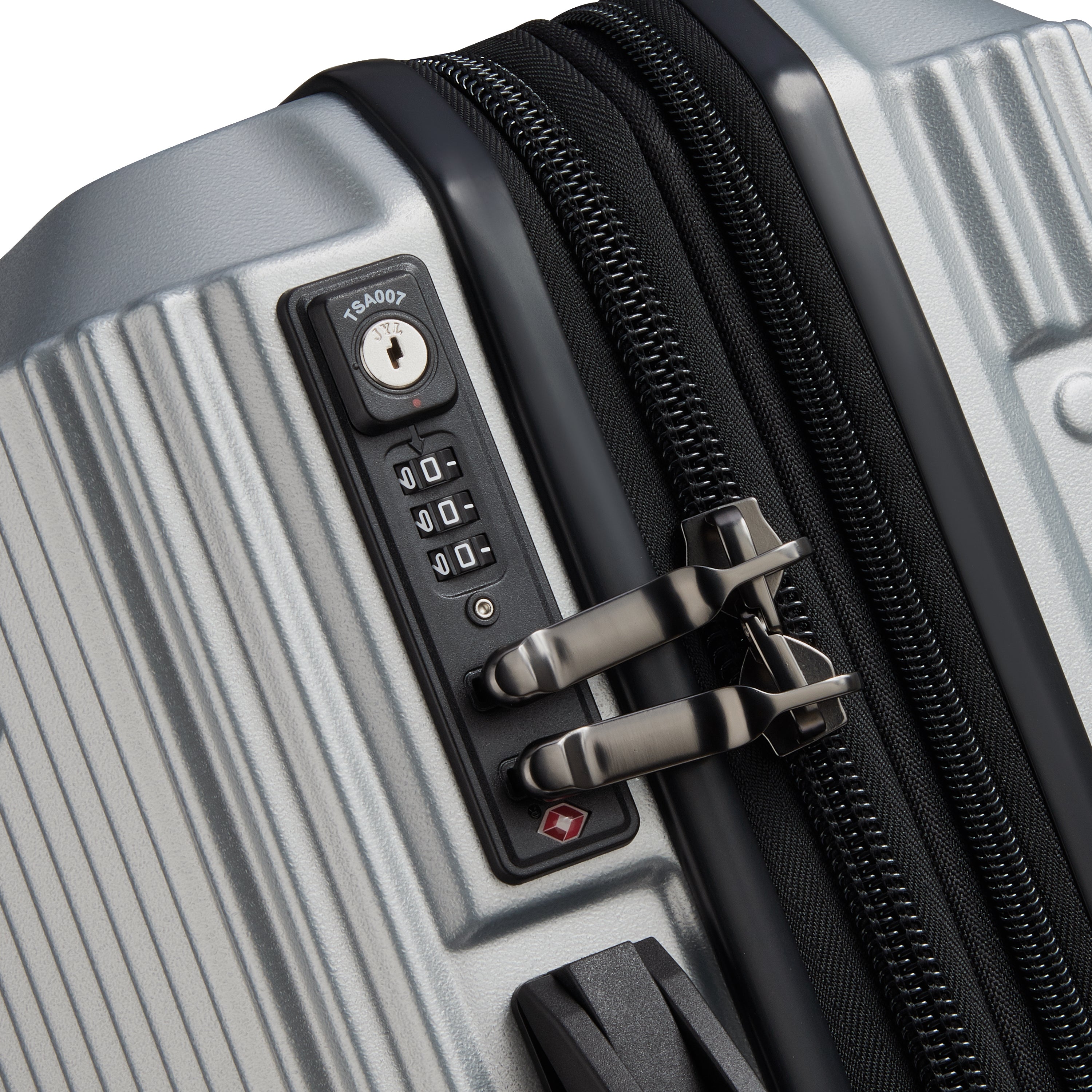 JH001A| Valise Cabine Slim Extensible 55 CM ARGENT
