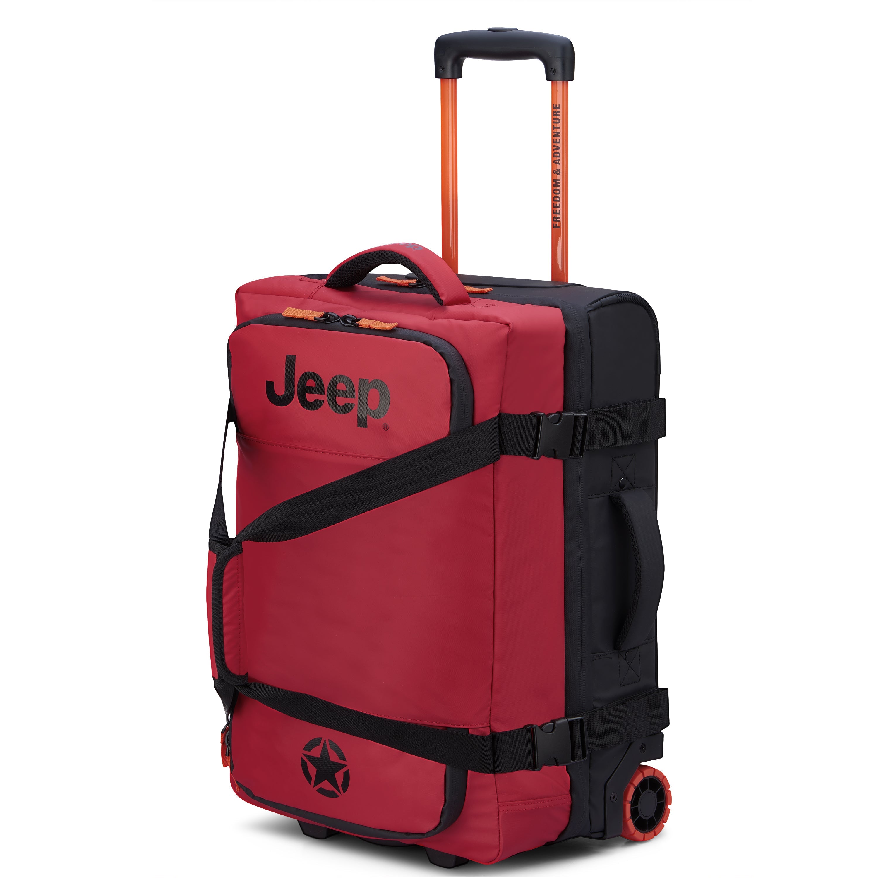 JS005A| Trolley Duffle Bag Cabin 35 CM TOMATO