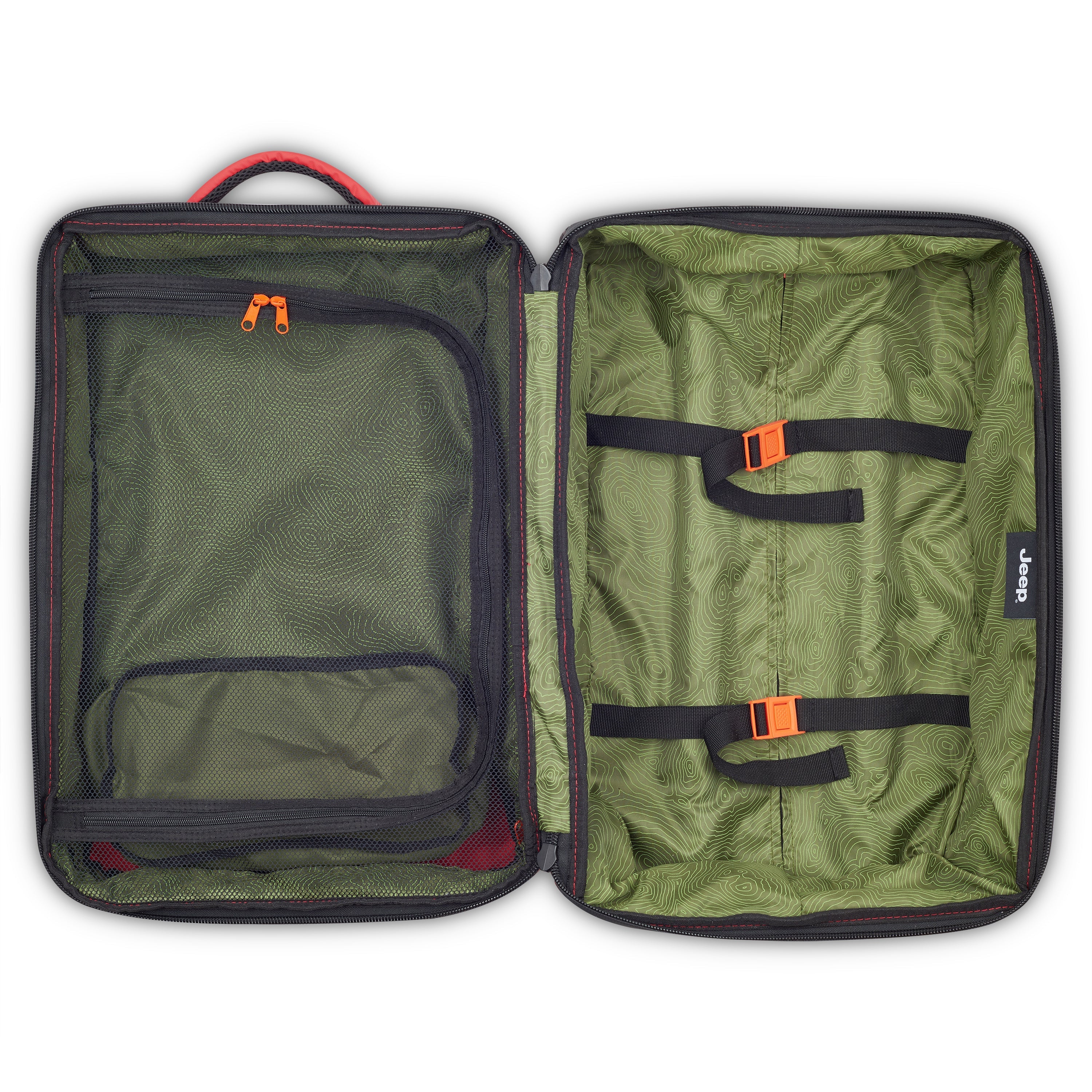 JS005A| Trolley Duffle Bag Cabin 35 CM TOMATO