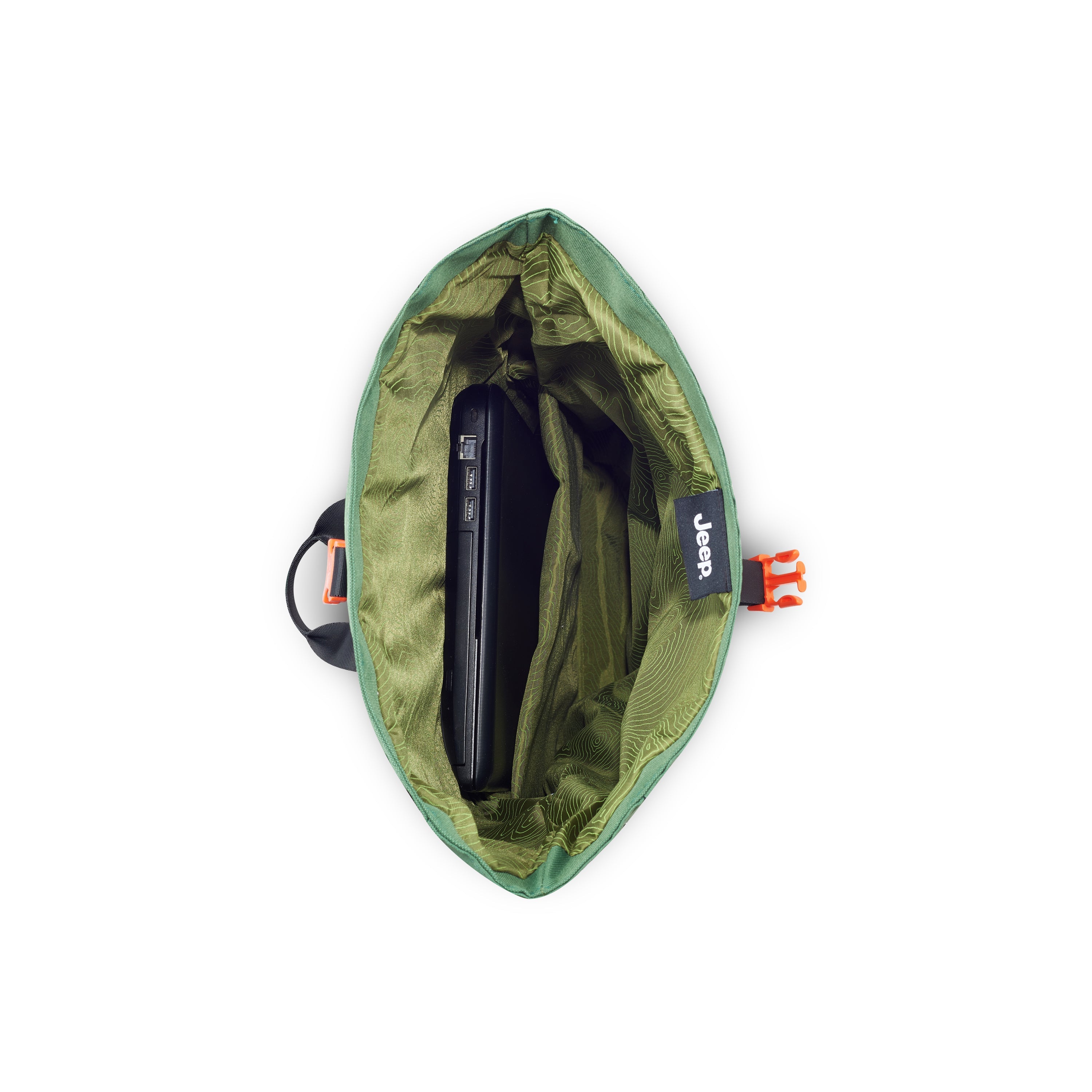 JS016D| Roll-Top Backpack 22.91L GREEN